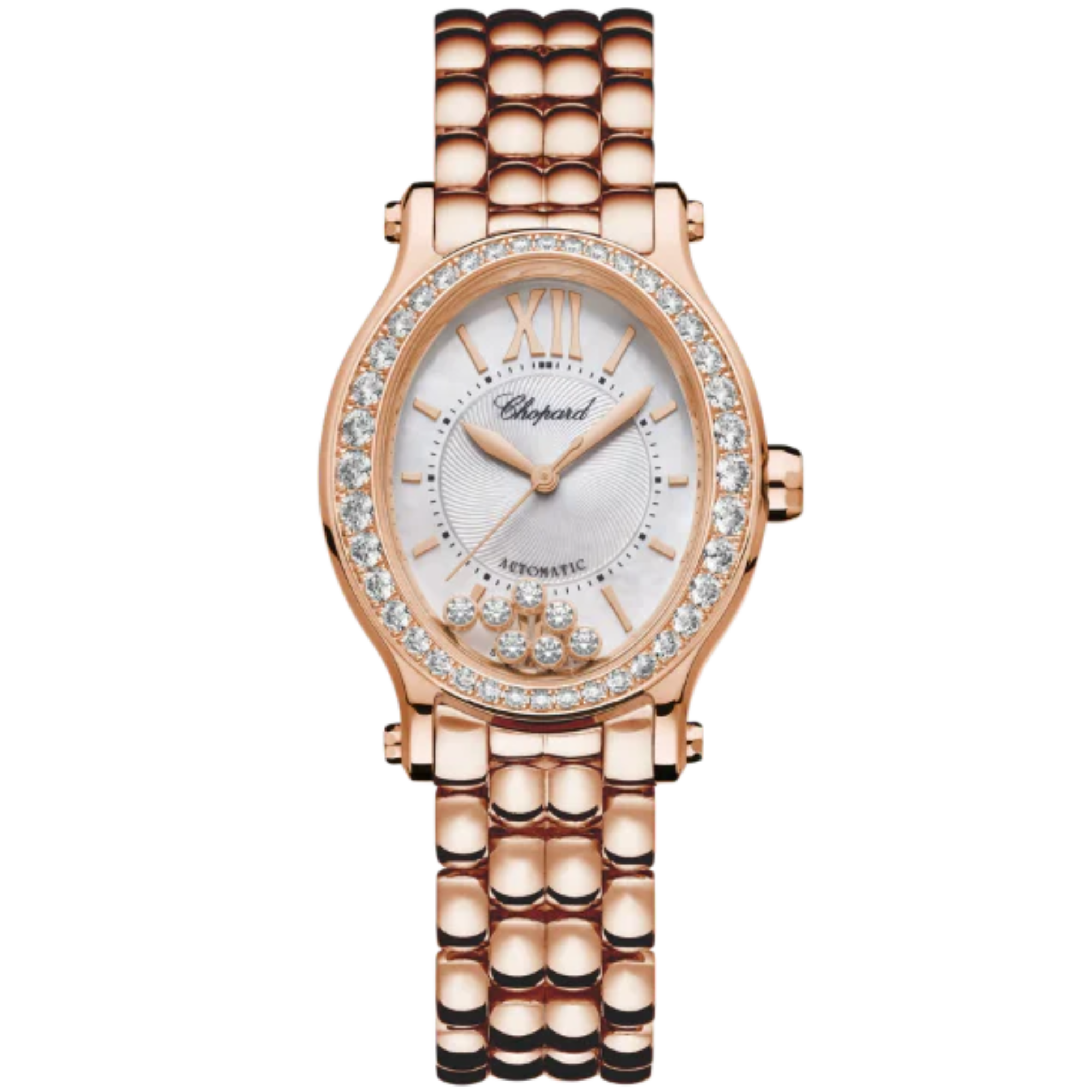 HAPPY SPORT 31 MM ETHICAL ROSE GOLD WITH SILVER DIAL - Chopard