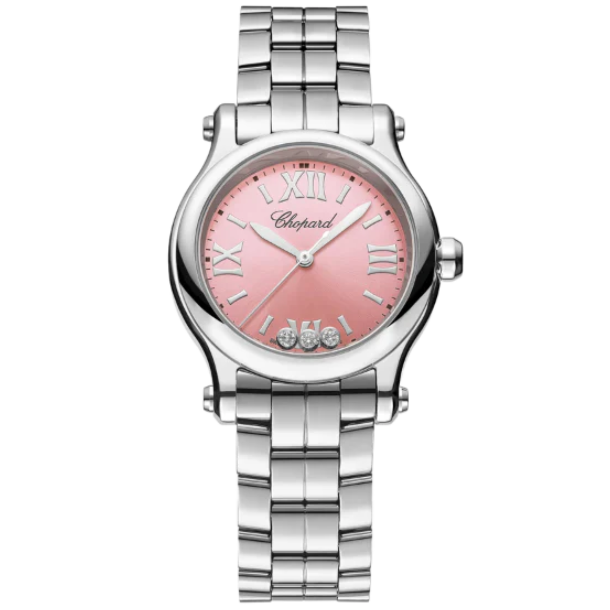 HAPPY SPORT 30 MM LUCENT STEEL™ WITH PINK DIAL - Chopard