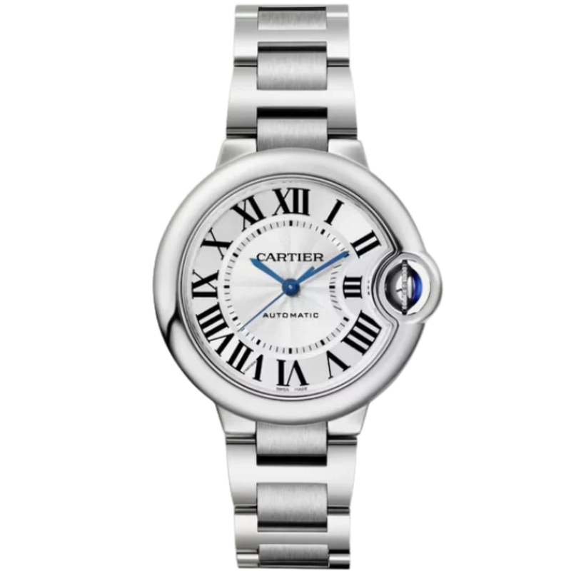 BALLON BLEU DE CARTIER 33 MM STAINLESS STEEL WITH GUILLOCHE SILVER DIAL - Cartier