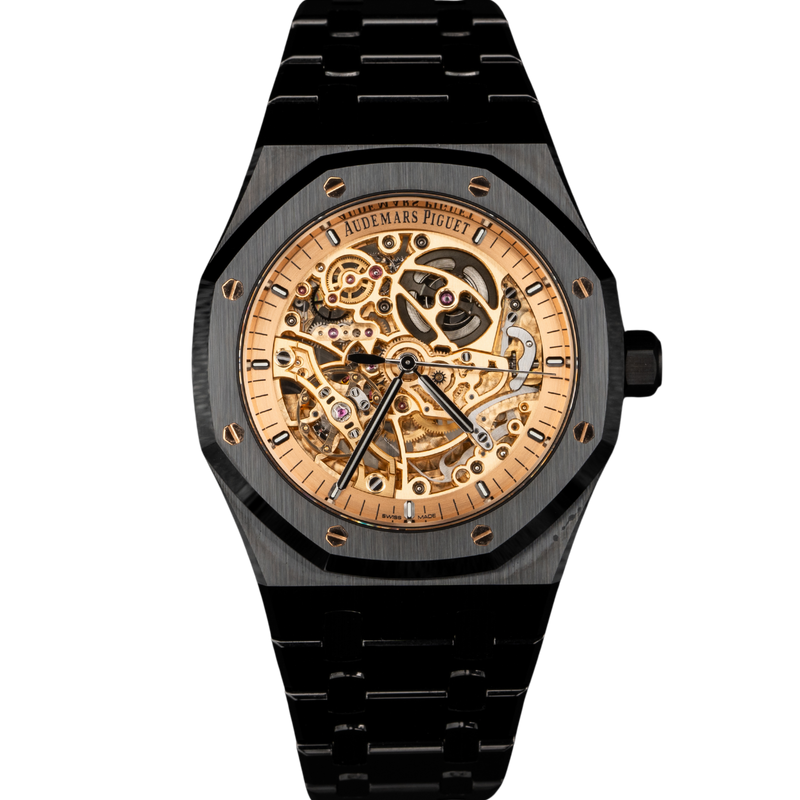 Audemars Piguet Royal Oak Ref. 15416CE.OO.1225CE.02 41MM Black Ceramic Skeleton Gold Dial - Audemars Piguet
