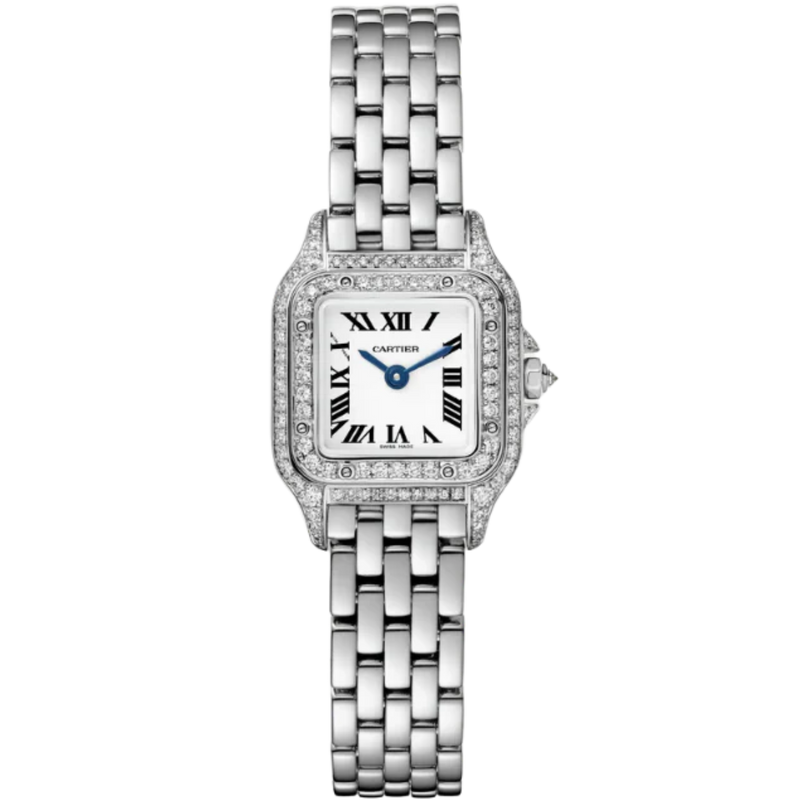 PANTHERE DE CARTIER 25 MM RHODIUMIZED WHITE GOLD WITH SILVER DIAL - Cartier