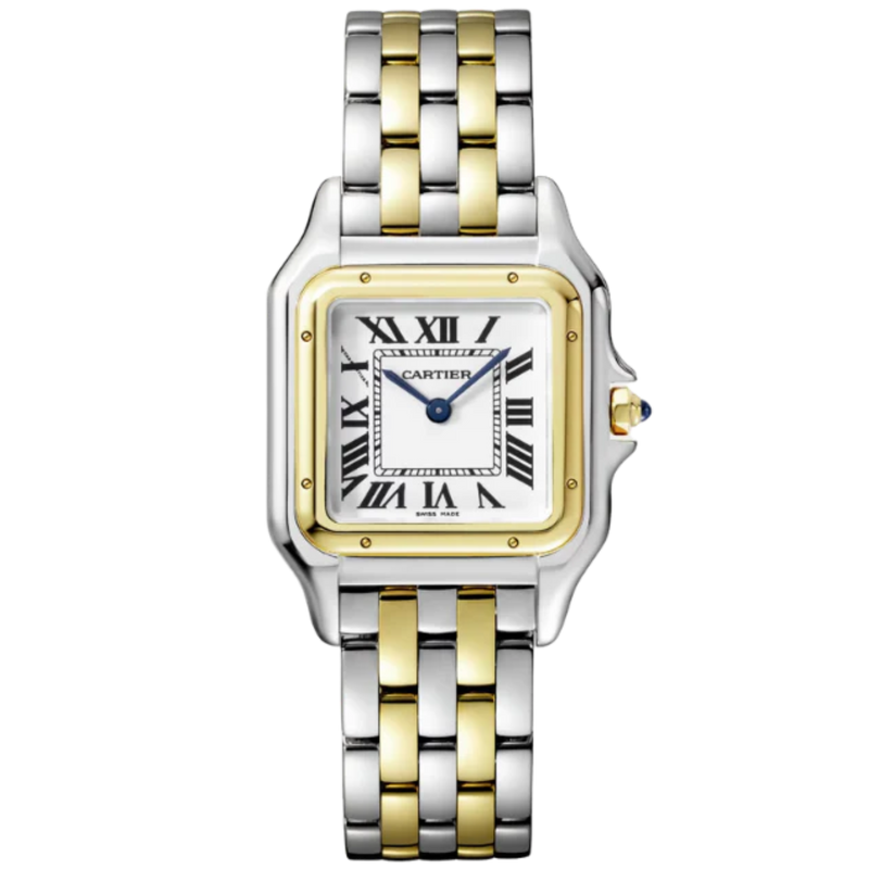PANTHERE DE CARTIER 37 MM YELLOW GOLD WITH SILVER DIAL - Cartier