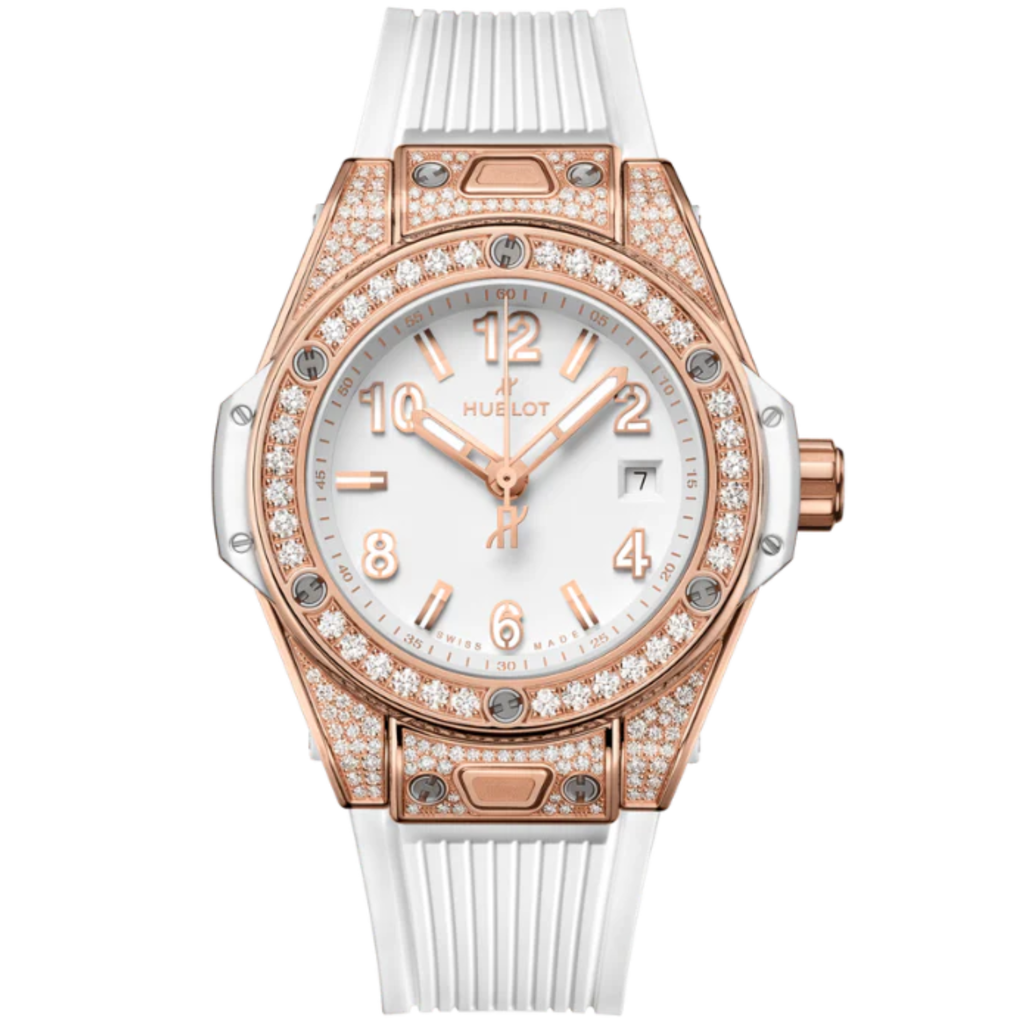 Big Bang 33mm ONE CLICK KING GOLD WHITE PAVÉ - Hublot