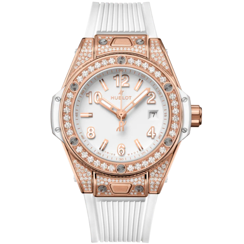 Big Bang 33mm ONE CLICK KING GOLD WHITE PAVÉ - Hublot