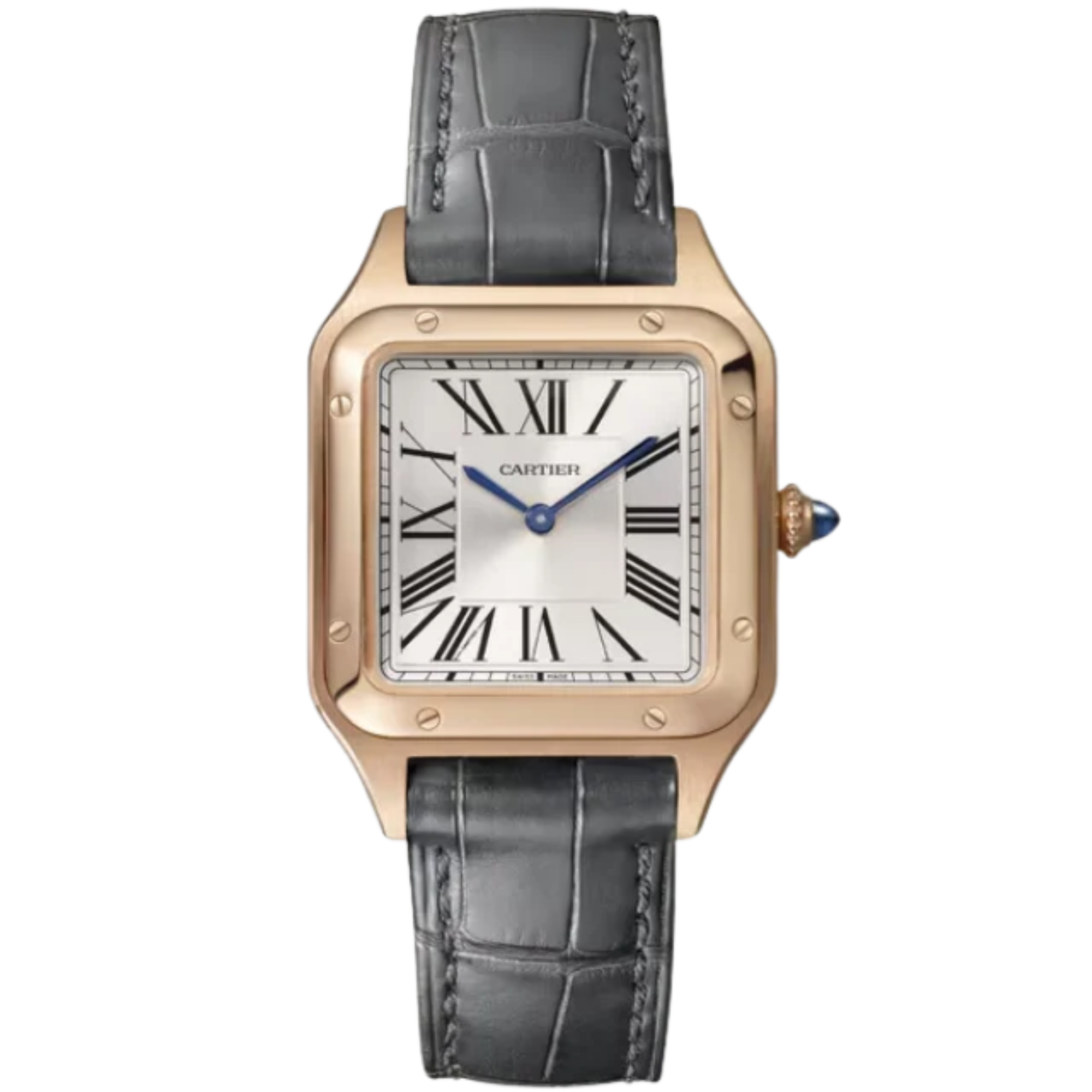 SANTOS 38 MM DUMONT SILVER 18K ROSE GOLD - Cartier