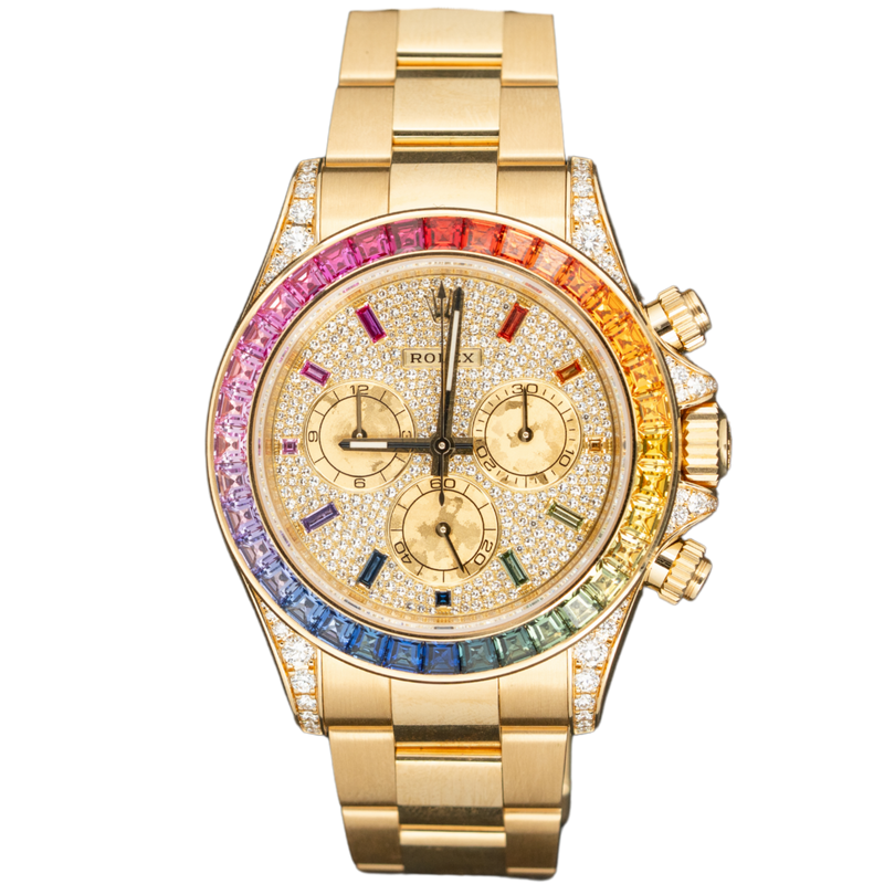 Rolex Daytona Ref. 126598RBOW Yellow Gold Diamond Dial Rainbow Pave Dial - Rolex