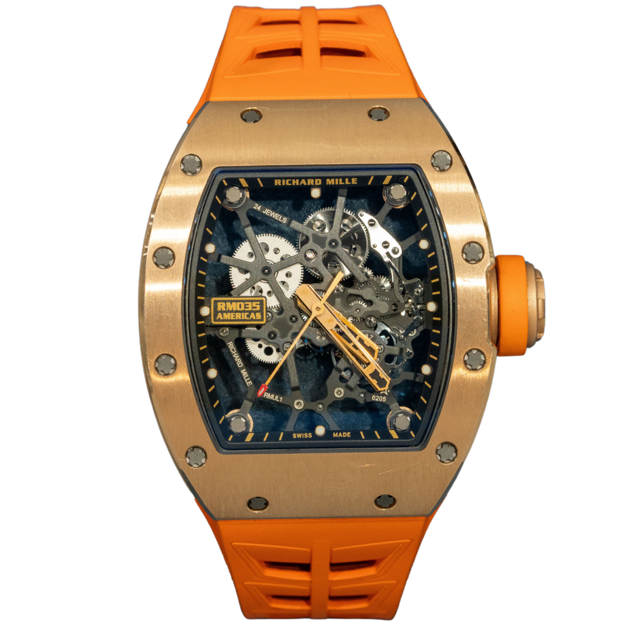 Richard Mille RM035 Rafael Nadal "Americas Edition" Rose Gold Skeleton Gold Toro (Limited 50 Pieces) - Richard Mille