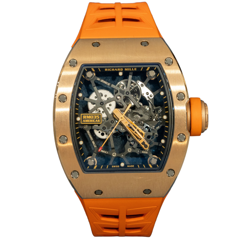 Richard Mille RM035 Rafael Nadal "Americas Edition" Rose Gold Skeleton Gold Toro (Limited 50 Pieces) - Richard Mille