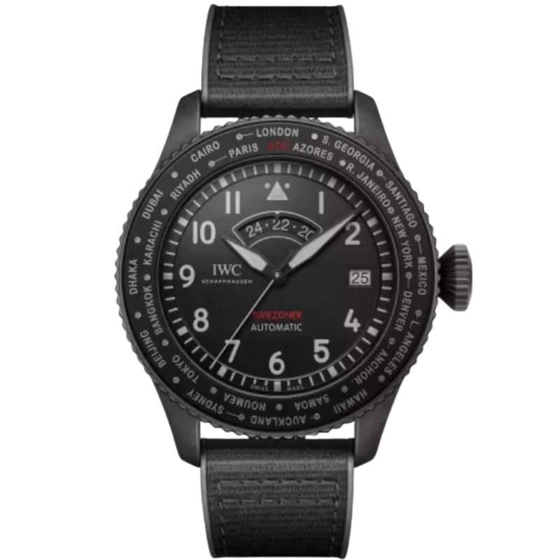PILOT’S WATCH TIMEZONER TOP GUN 46 MM CERATANIUM® WITH BLACK DIAL - IWC
