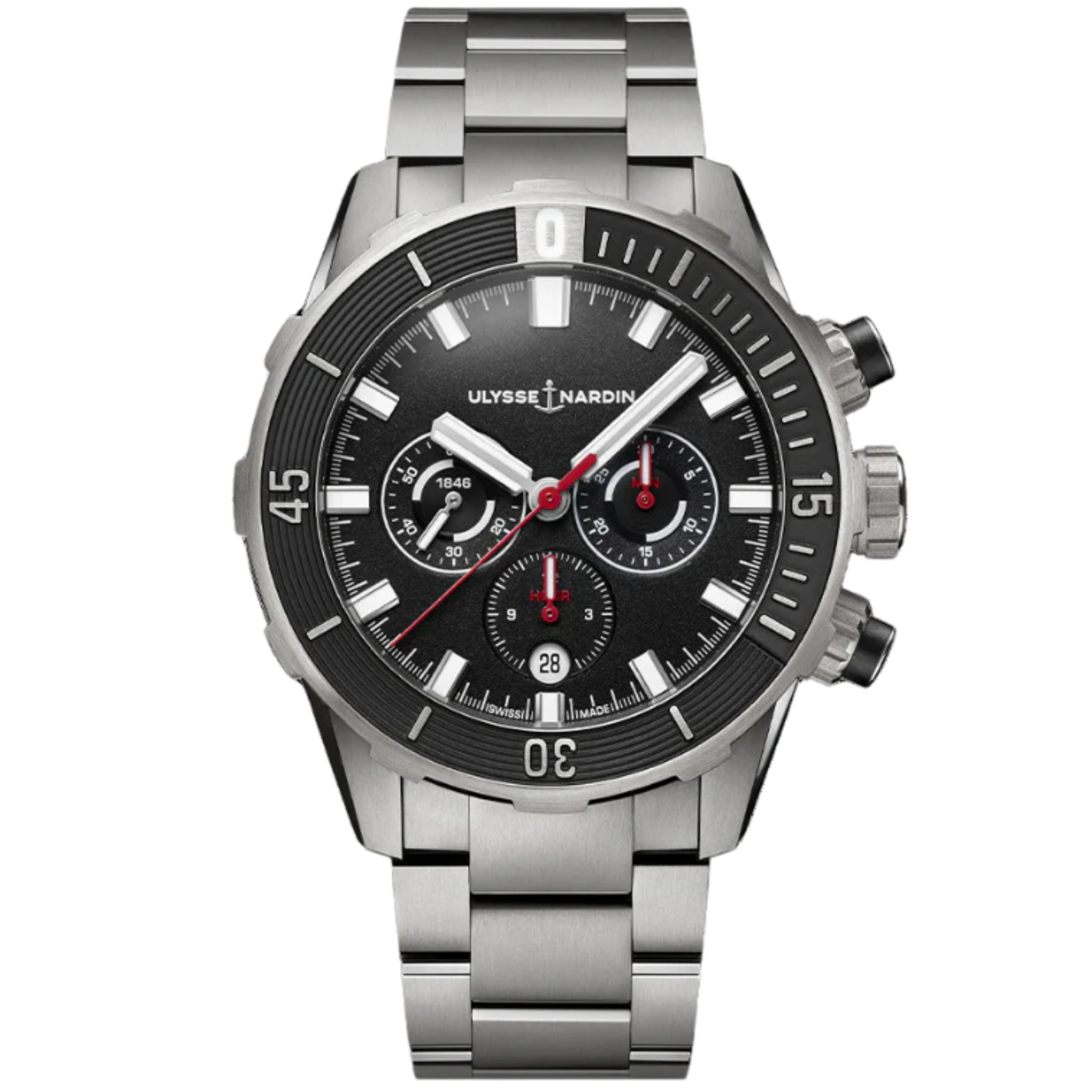 DIVER CHRONOGRAPH 44 MM TITANIUM WITH BLACK DIAL - Ulysse Nardin