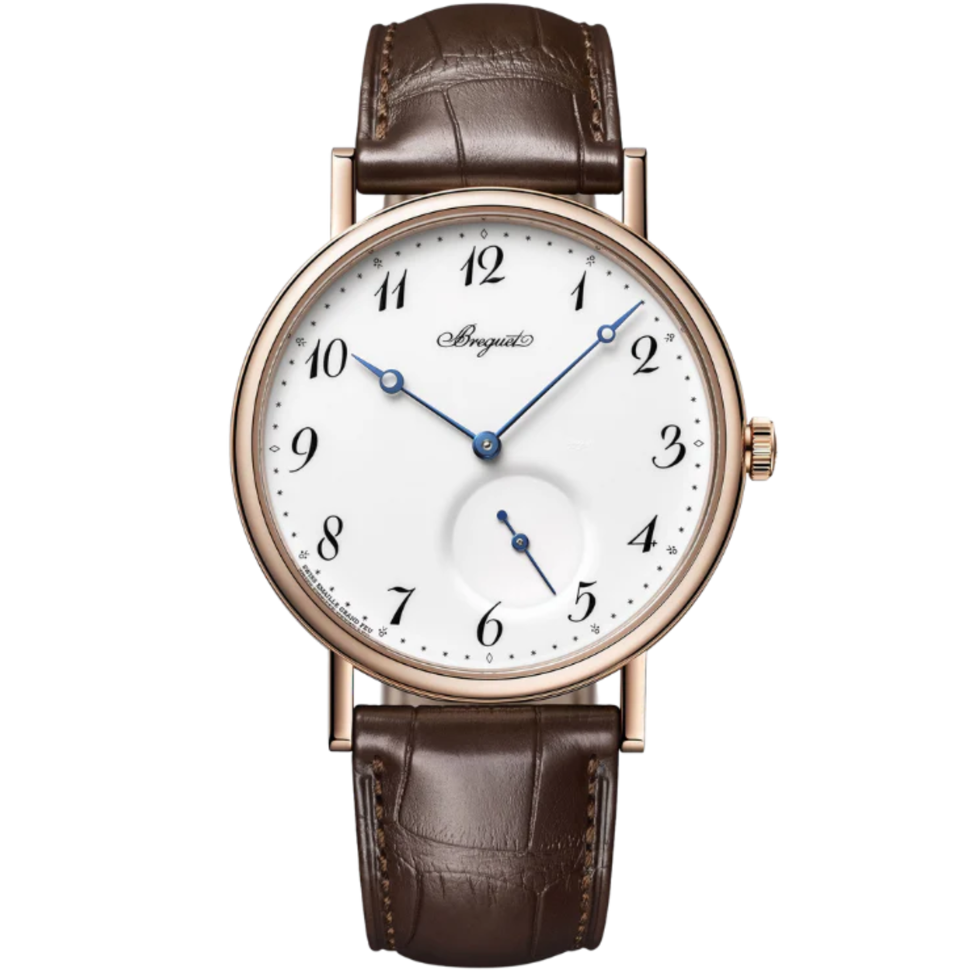 CLASSIQUE 7147 40 MM ROSE GOLD WITH WHITE "GRAND FEU" ENAMEL DIAL - Breguet