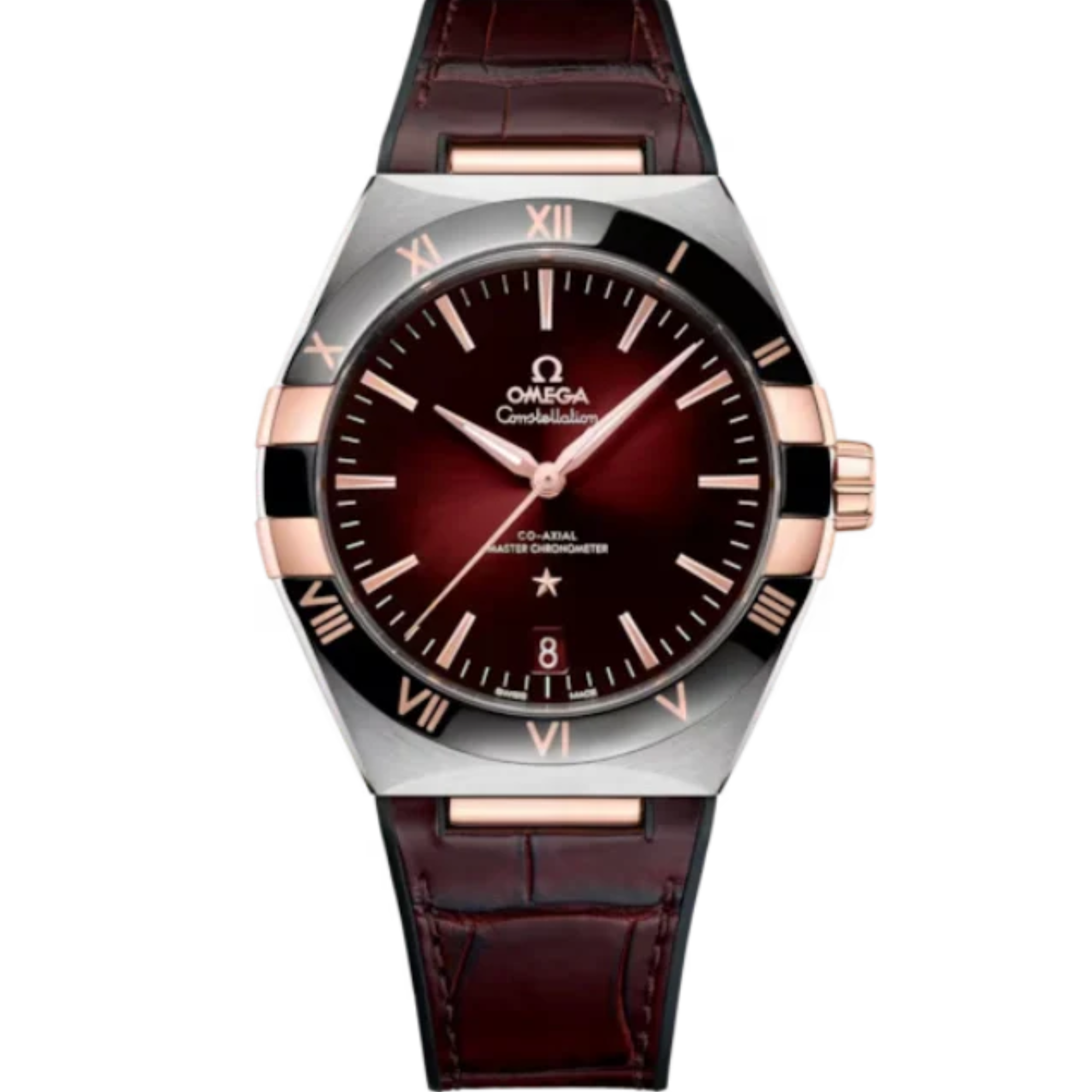 CONSTELLATION 41 MM STAINLESS STEEL - SEDNA™ GOLD WITH RED DIAL - Omega