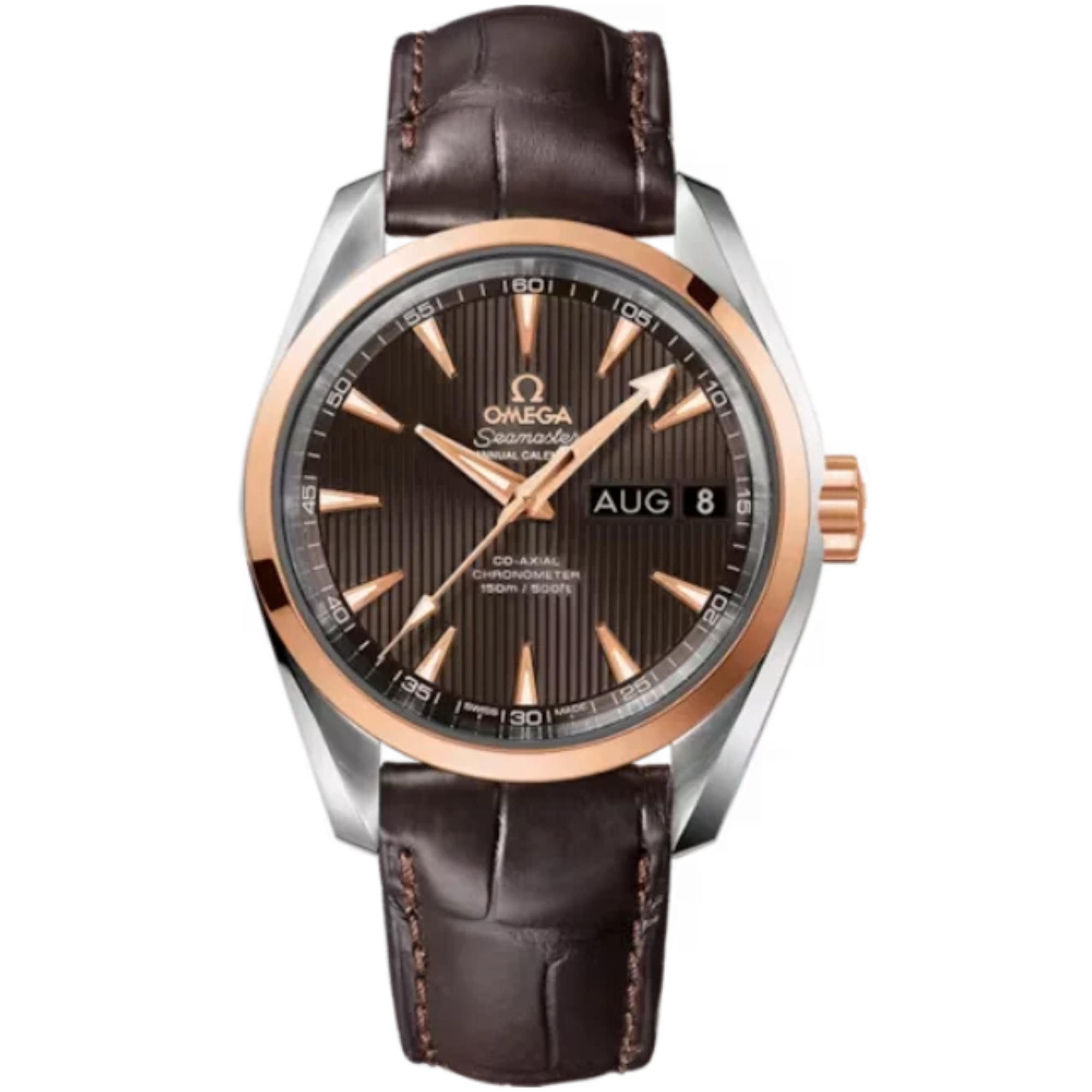 SEAMASTER AQUA TERRA 150M 38 MM STAINLESS STEEL - RED GOLD WITH GREY DIAL - Omega
