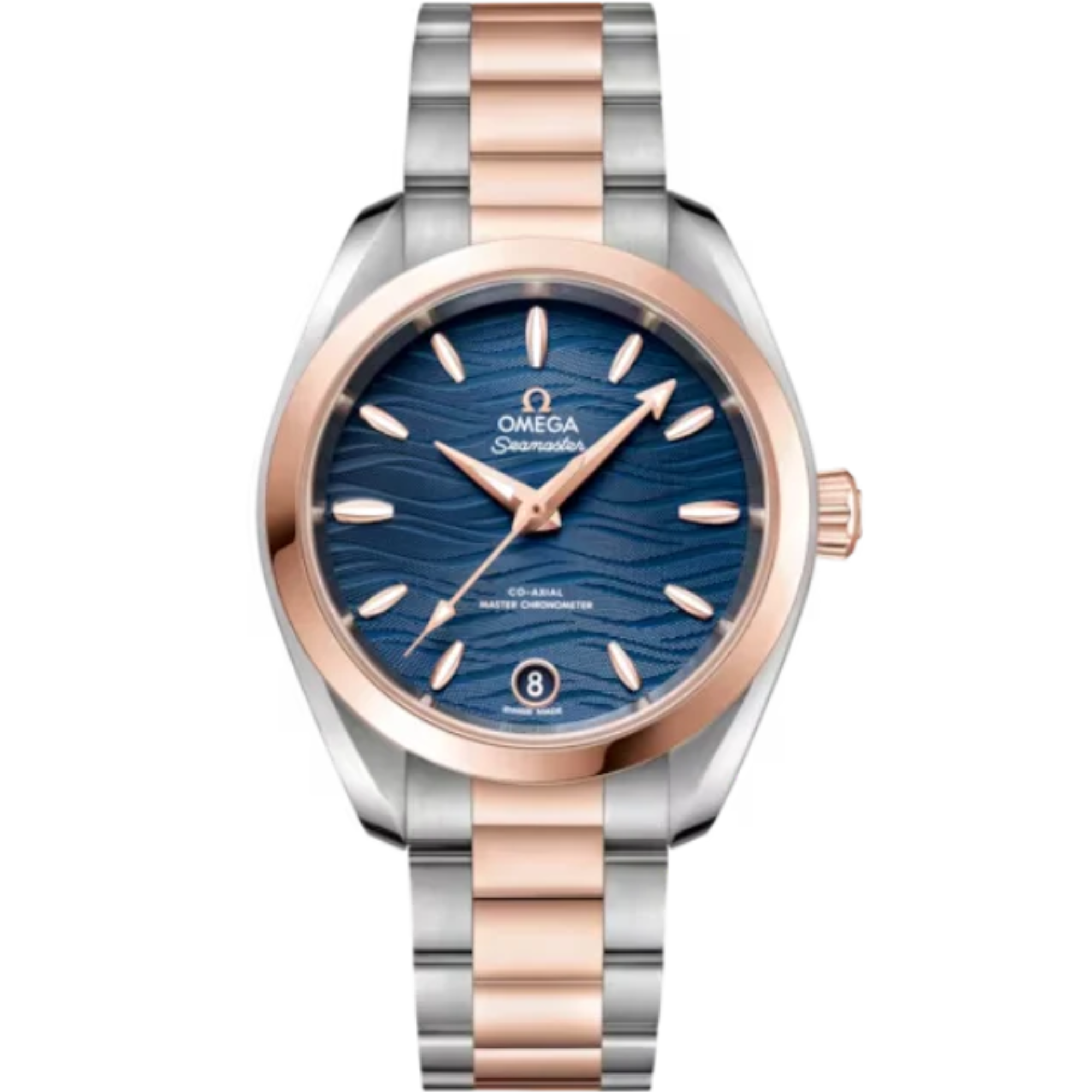 SEAMASTER AQUA TERRA 150M 34 MM STAINLESS STEEL - SEDNA™ GOLD WITH BLUE DIAL - Omega