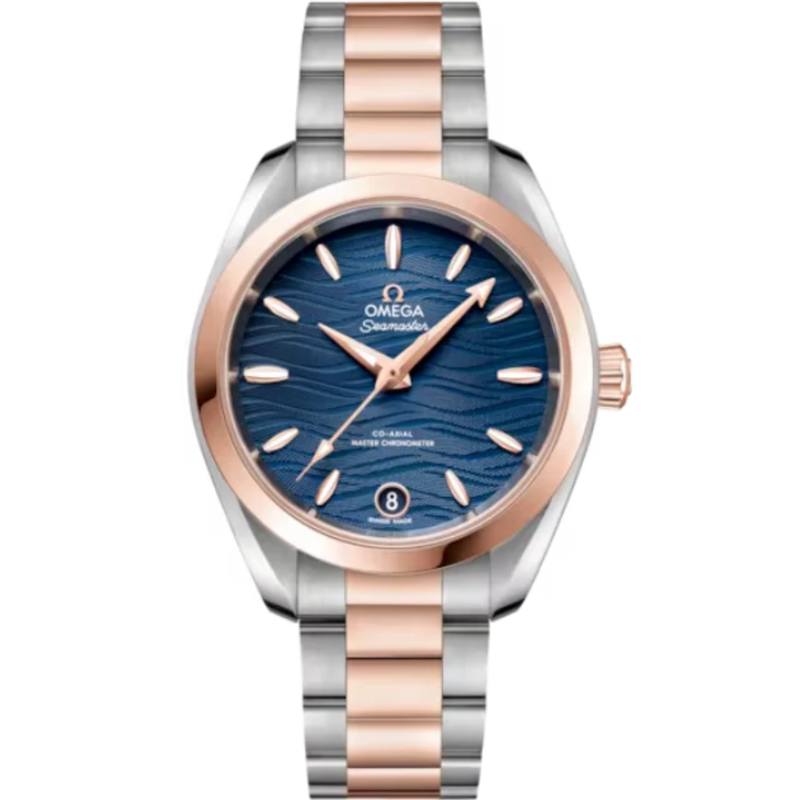 SEAMASTER AQUA TERRA 150M 34 MM STAINLESS STEEL - SEDNA™ GOLD WITH BLUE DIAL - Omega