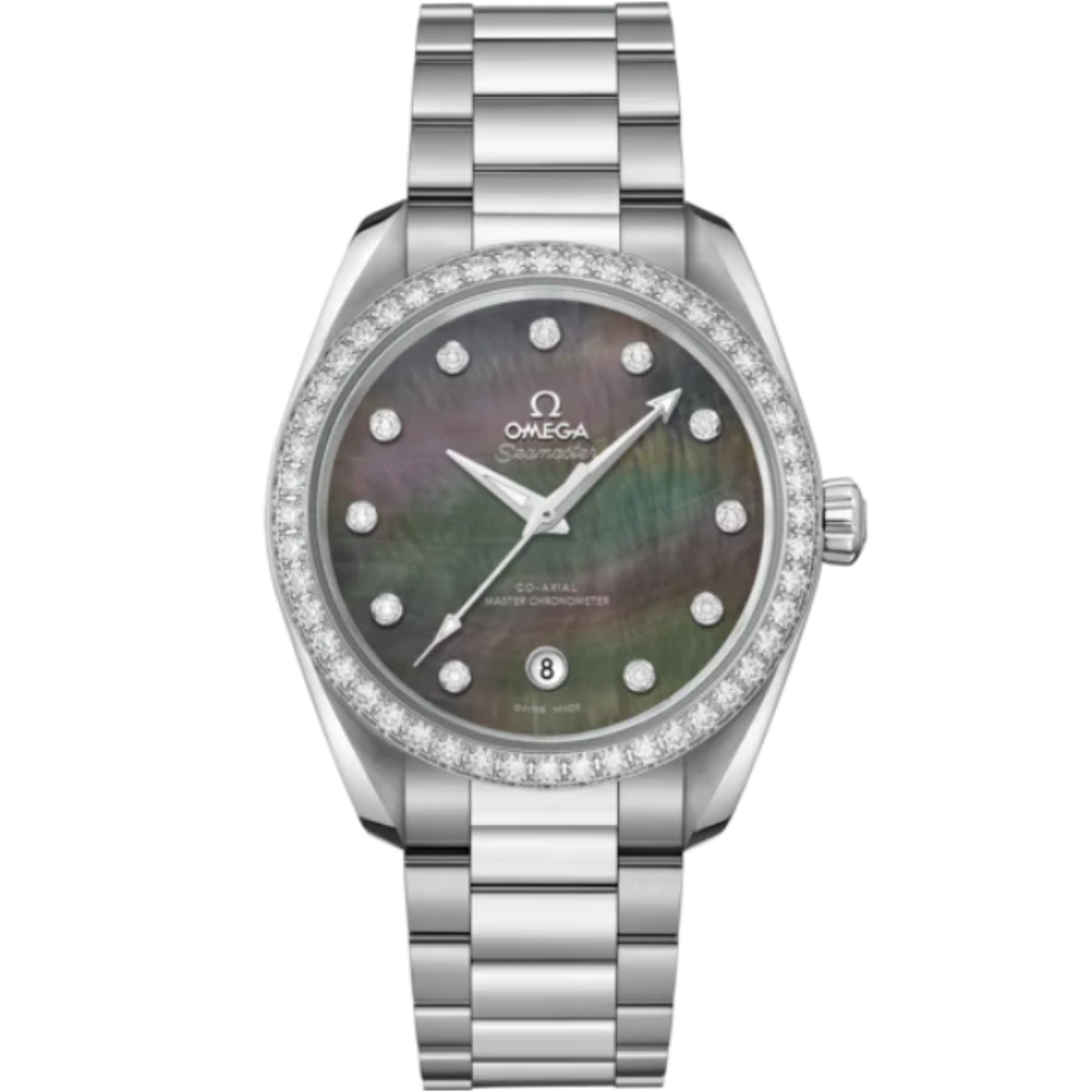SEAMASTER AQUA TERRA 150M 38 MM STAINLESS STEEL WITH GREY MOTHER OF PEARL DIAL - Omega