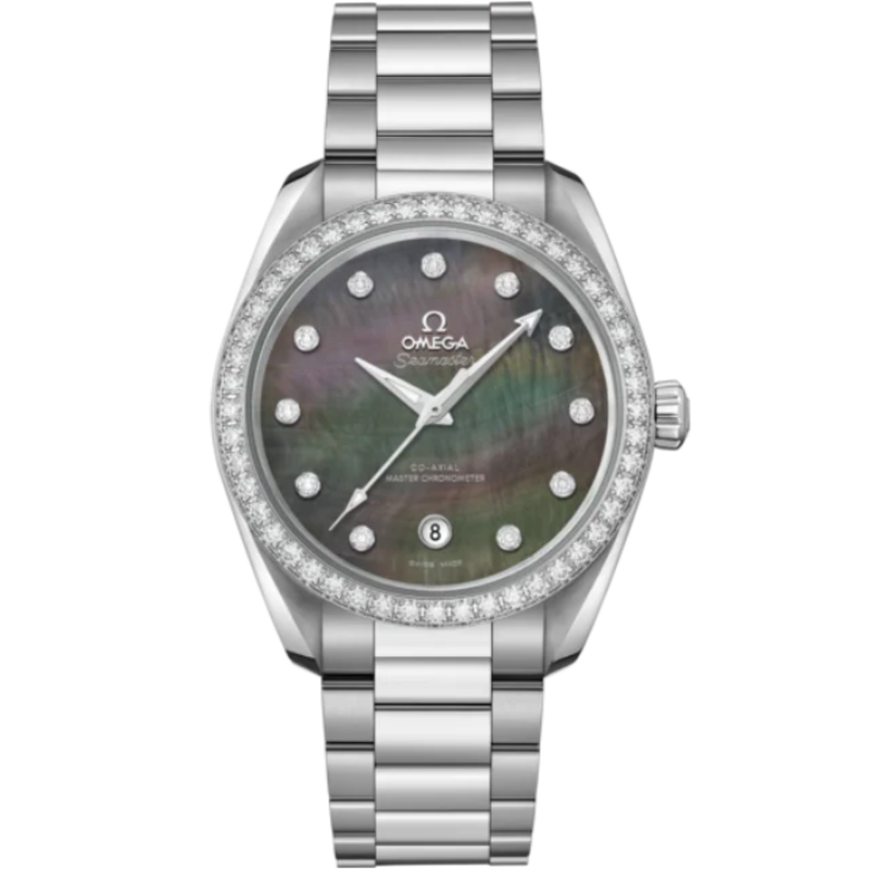 SEAMASTER AQUA TERRA 150M 38 MM STAINLESS STEEL WITH GREY MOTHER OF PEARL DIAL - Omega