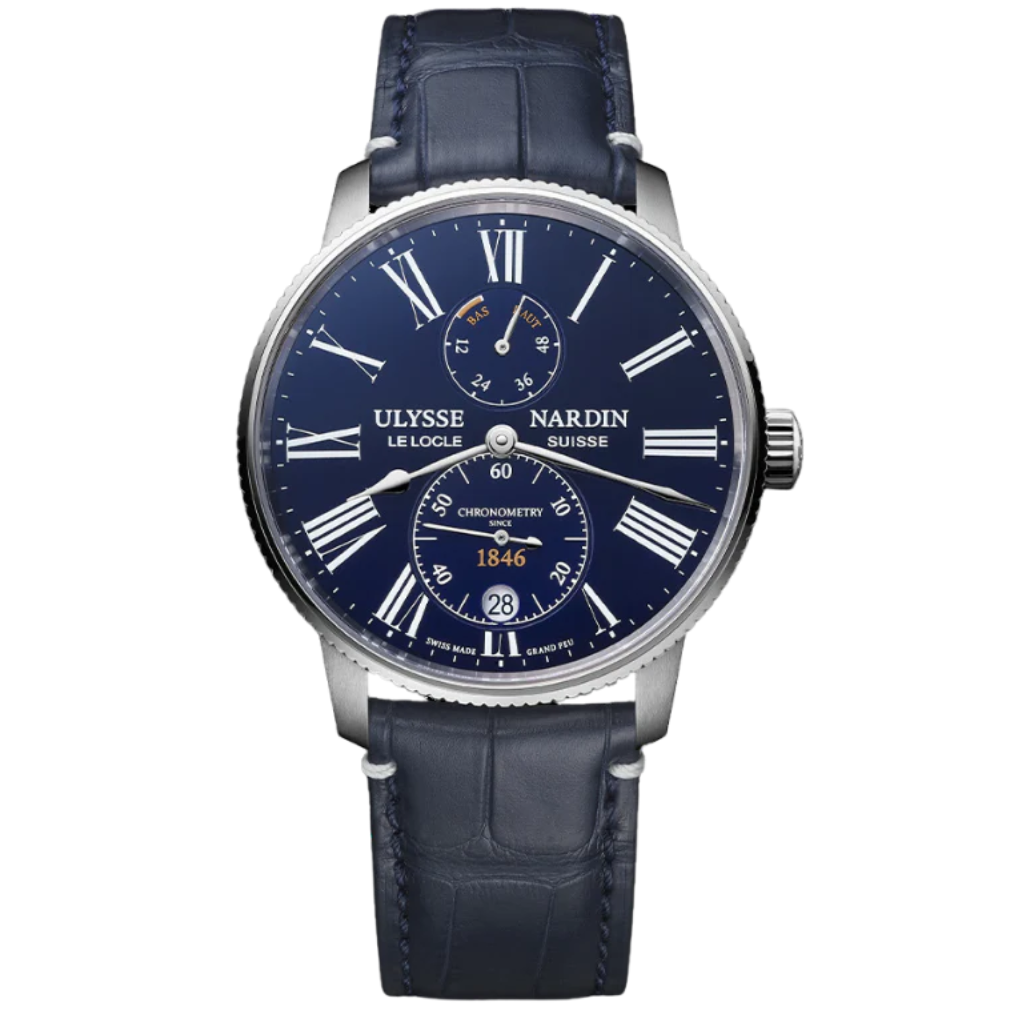MARINE TORPILLEUR 42 MM STAINLESS STEEL WITH BLUE DIAL - Ulysse Nardin