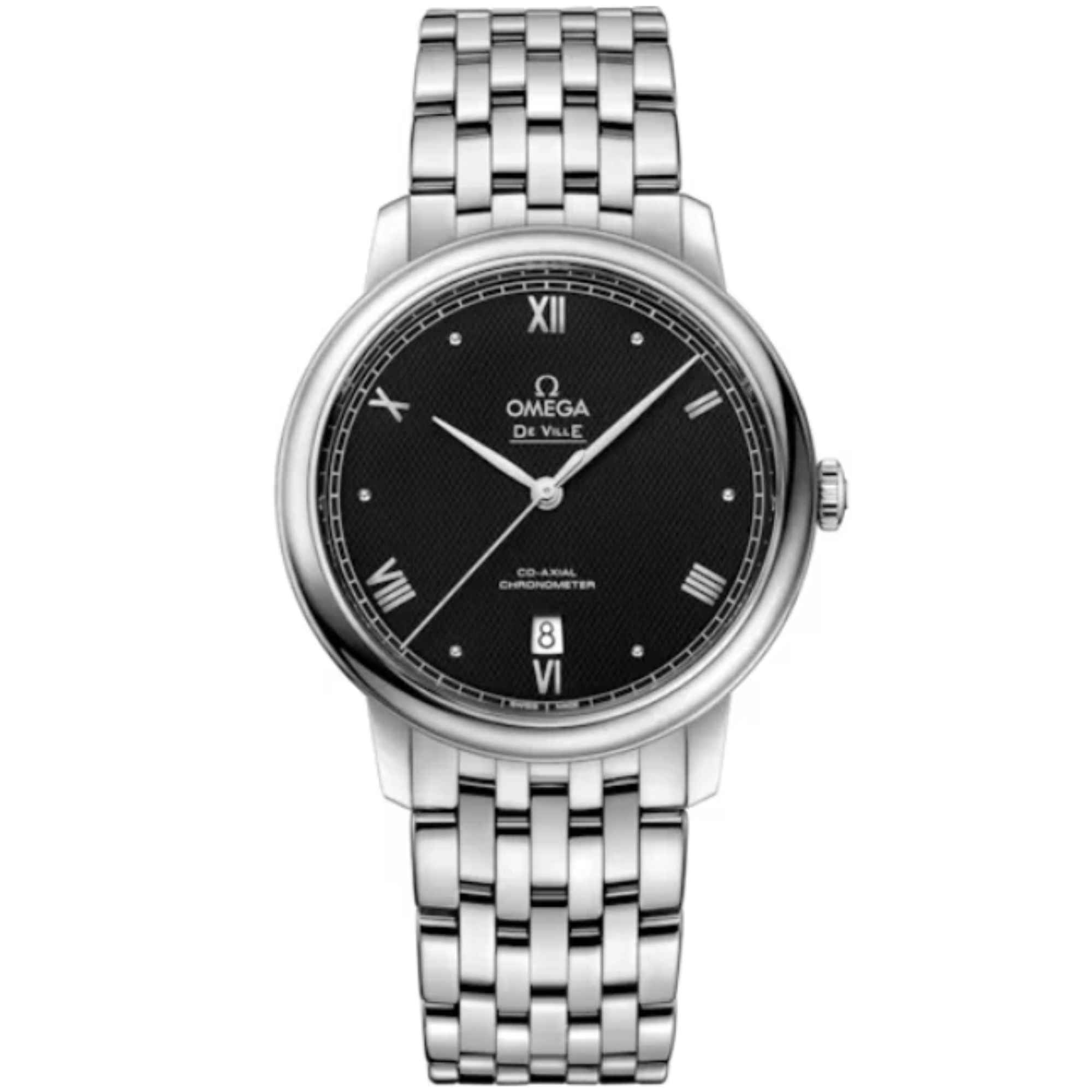 DE VILLE PRESTIGE 39 MM STAINLESS STEEL WITH BLACK DIAL - Omega