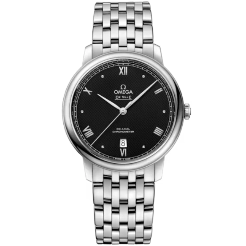 DE VILLE PRESTIGE 39 MM STAINLESS STEEL WITH BLACK DIAL - Omega