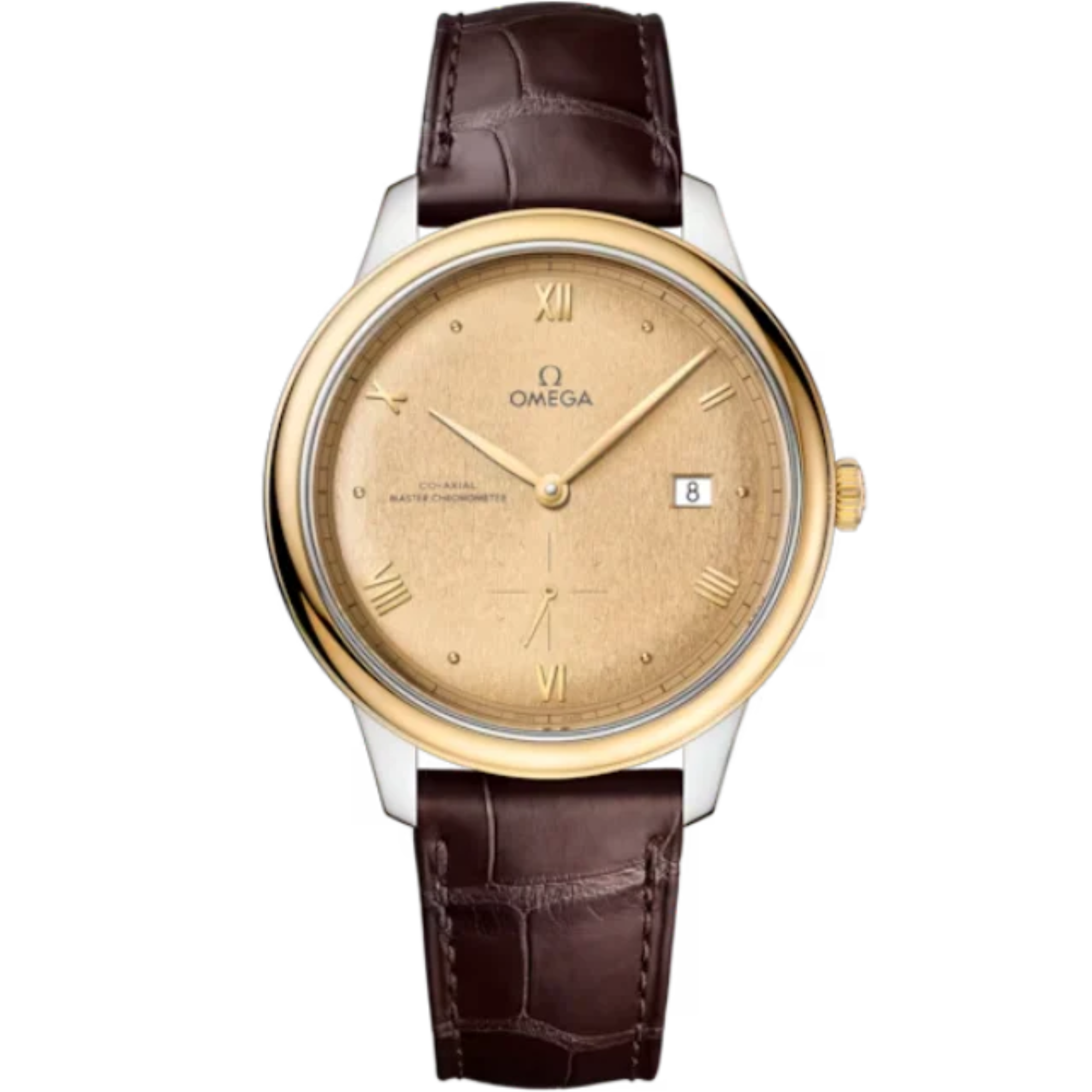 DE VILLE PRESTIGE 41 MM STAINLESS STEEL - YELLOW GOLD WITH YELLOW DIAL - Omega