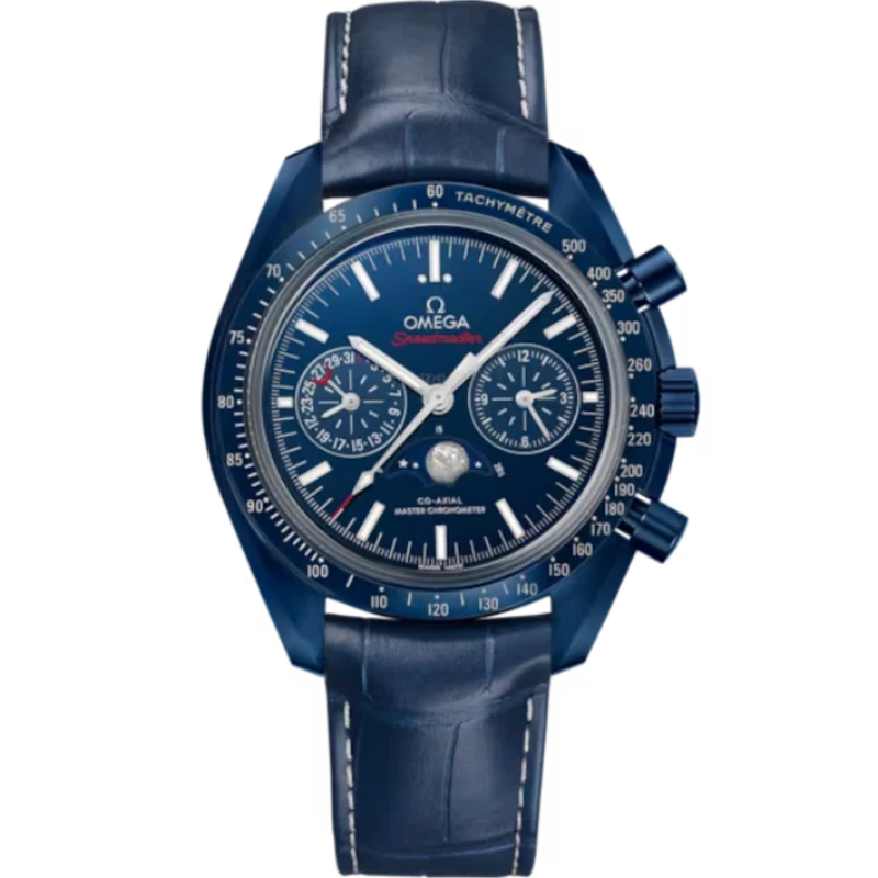 SPEEDMASTER MOONPHASE BLUE SIDE OF THE MOON 44 MM BLUE CERAMIC WITH BLUE DIAL - Omega