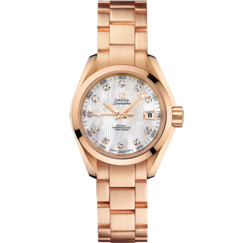 SEAMASTER AQUA TERRA 150M 30 MM RED GOLD WITH MOTHER OF PEARL DIAL - Omega
