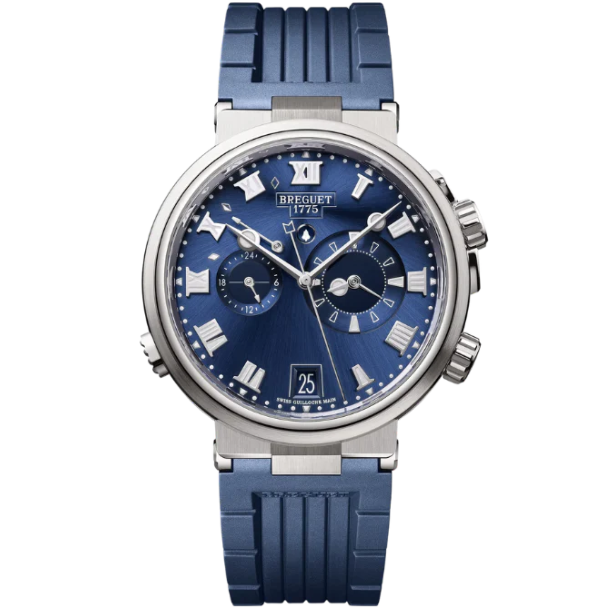 MARINE ALARME MUSICALE 5547 40 MM TITANIUM WITH SUNBURST BLUE DIAL - Breguet