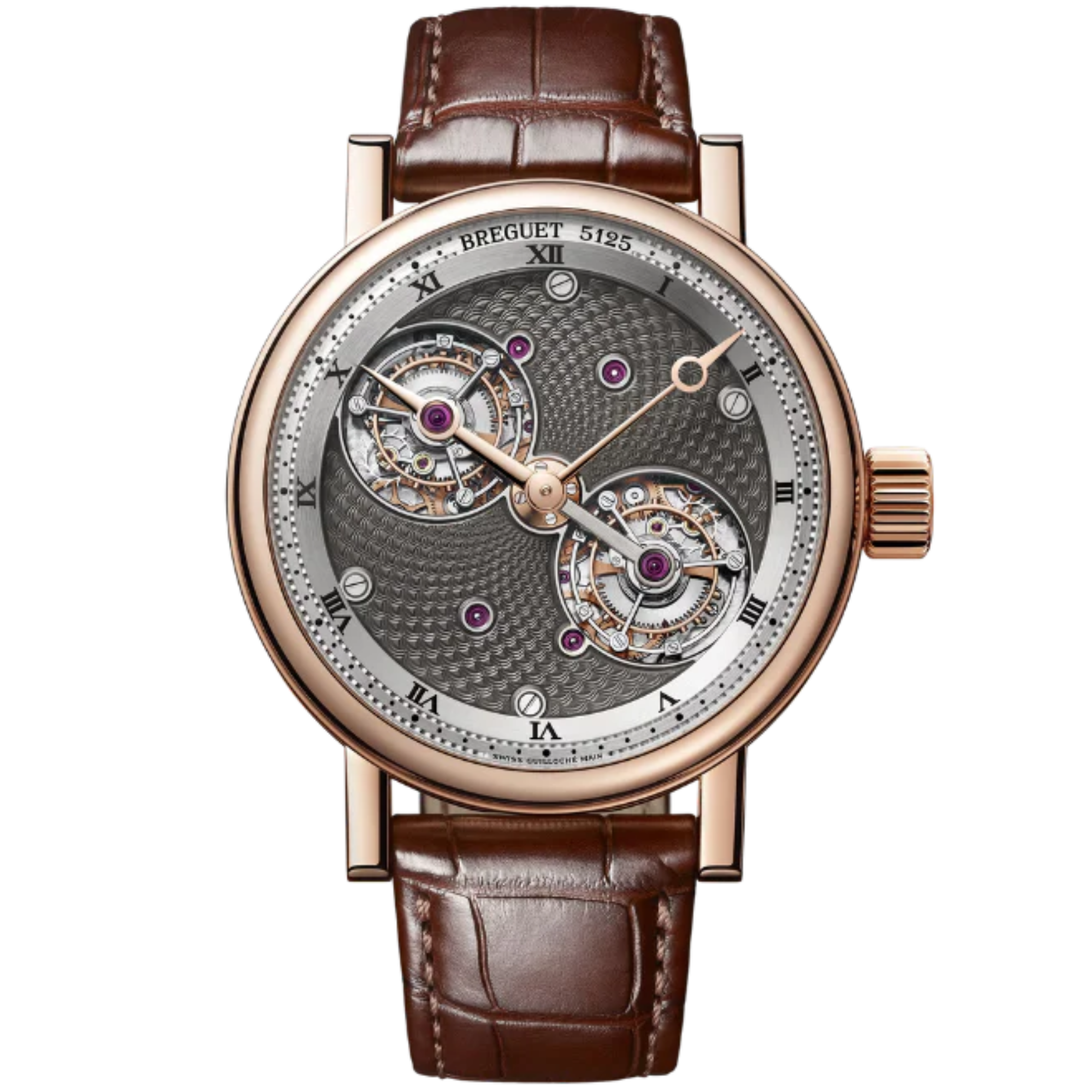 DOUBLE TOURBILLON 5347 44 MM ROSE GOLD WITH GREY ENAMEL COATING DIAL - Breguet