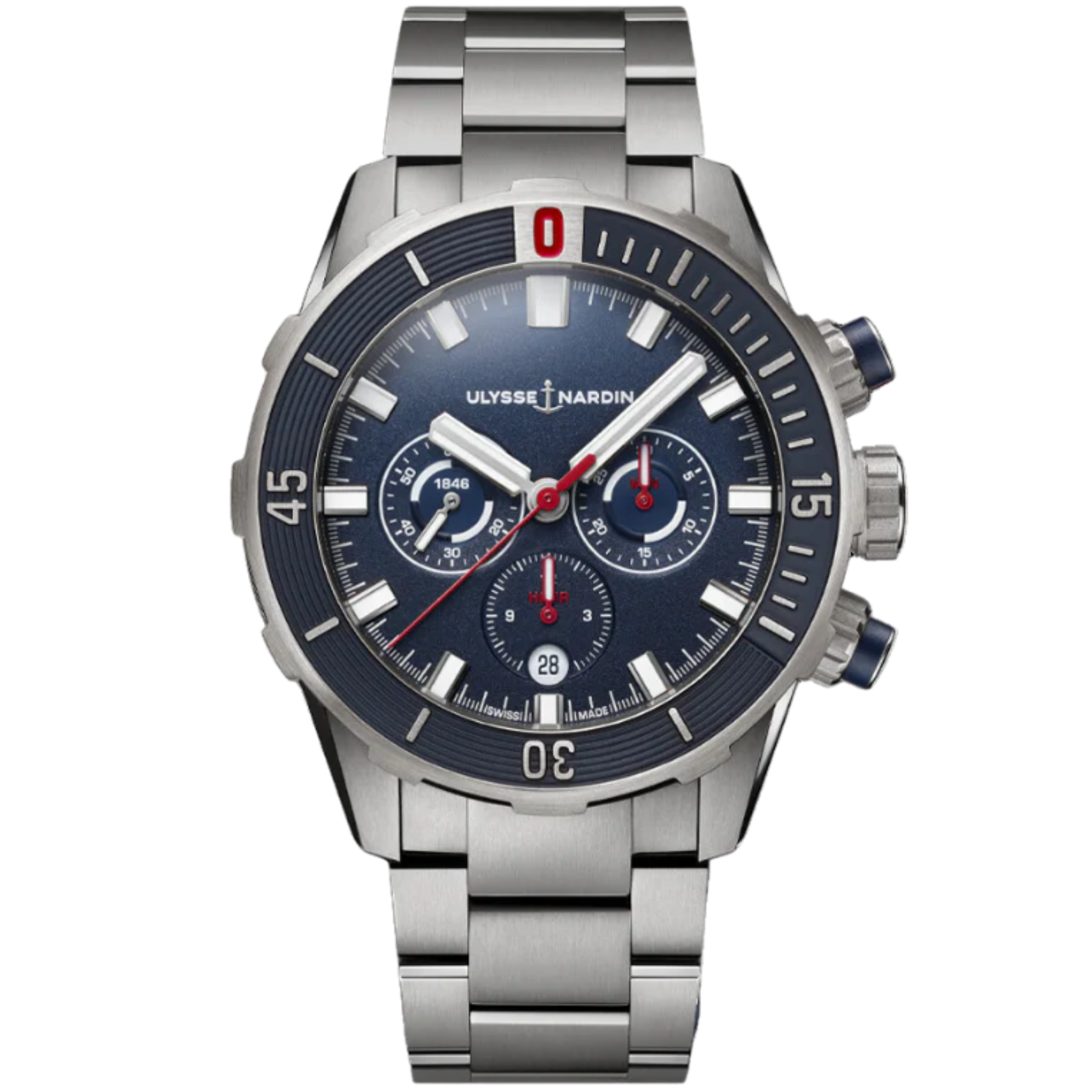 DIVER CHRONOGRAPH 44 MM TITANIUM WITH BLUE DIAL - Ulysse Nardin