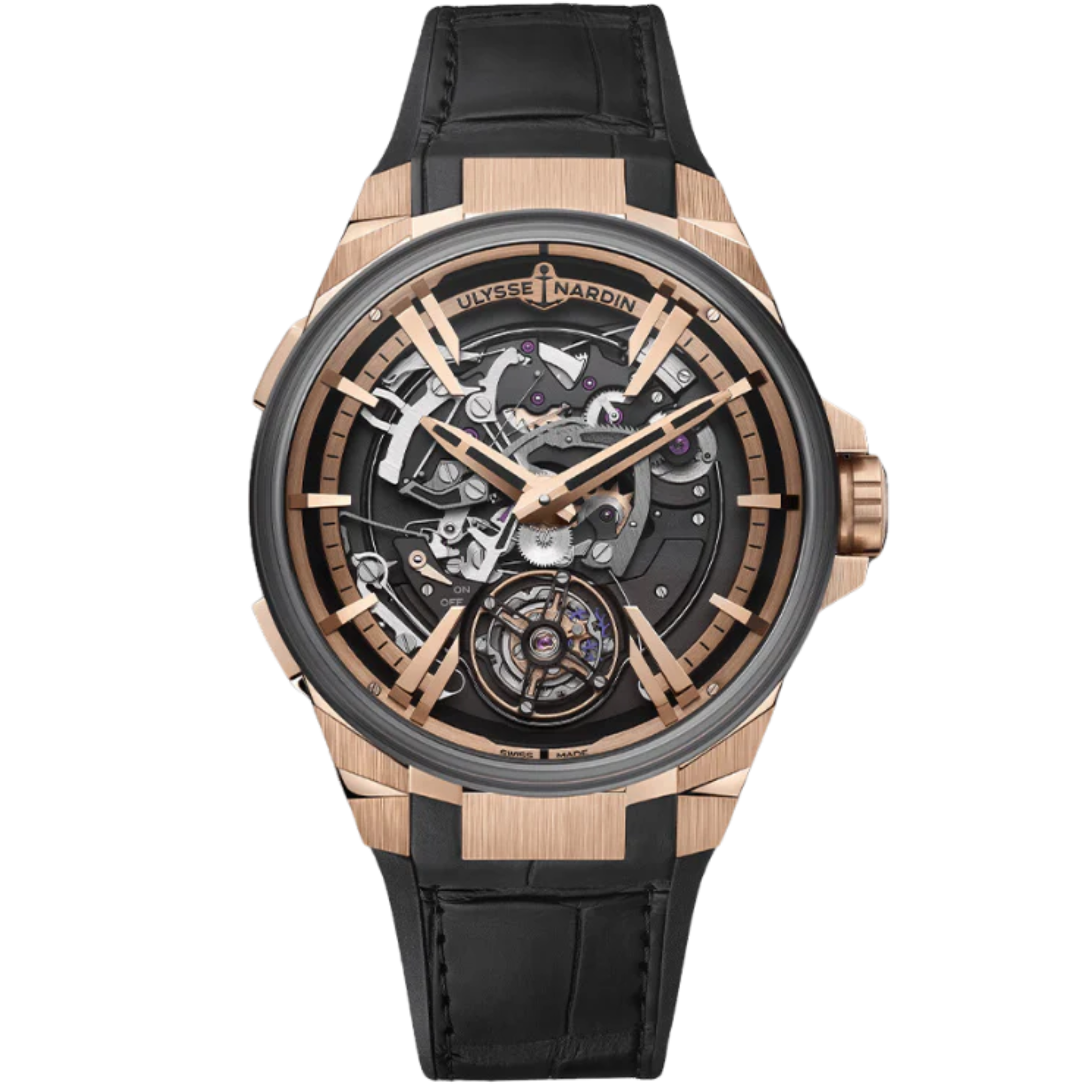BLAST HOURSTRIKER 45 MM ROSE GOLD - TITANIUM WITH OPENWORKED DIAL - Ulysse Nardin