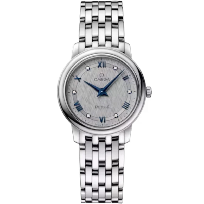 DE VILLE PRESTIGE 27 MM STAINLESS STEEL WITH GREY DIAL - Omega