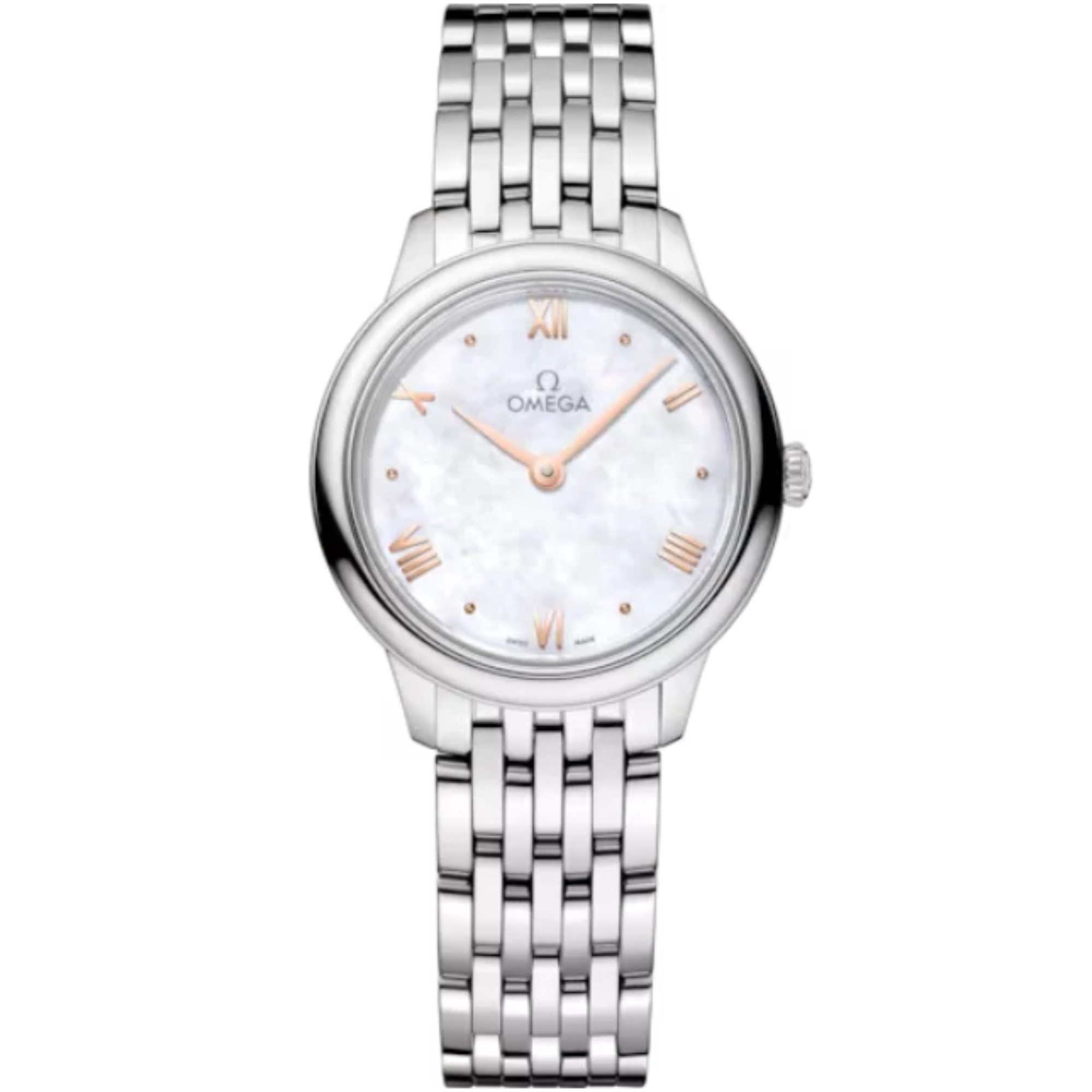 DE VILLE PRESTIGE 27 MM STAINLESS STEEL WITH MOTHER OF PEARL DIAL - Omega