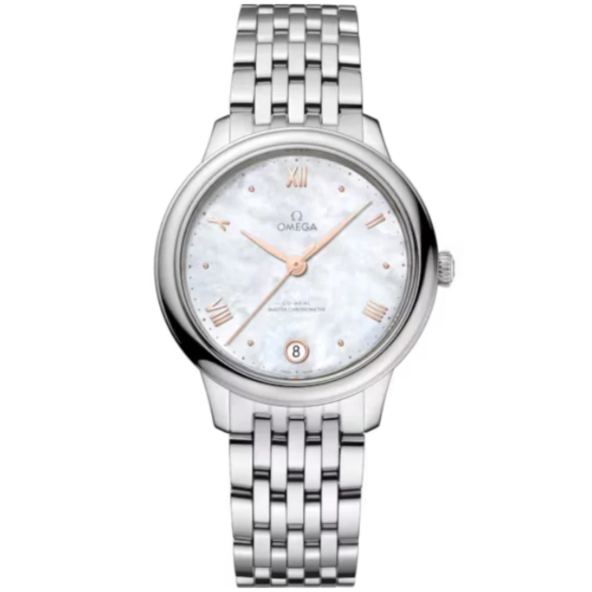 DE VILLE PRESTIGE 34 MM STAINLESS STEEL WITH MOTHER OF PEARL DIAL - Omega
