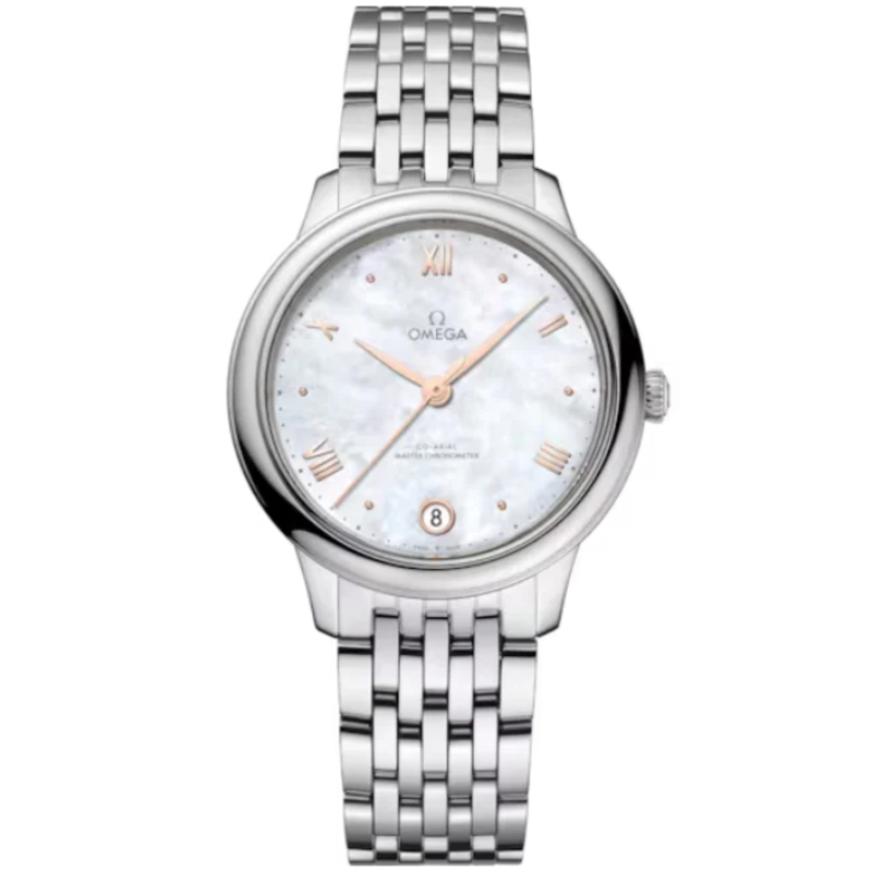DE VILLE PRESTIGE 34 MM STAINLESS STEEL WITH MOTHER OF PEARL DIAL - Omega