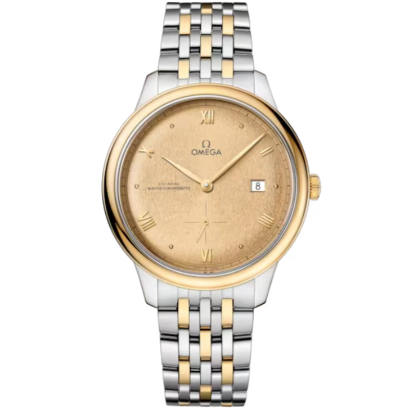 DE VILLE PRESTIGE 41 MM STAINLESS STEEL - YELLOW GOLD WITH YELLOW DIAL - Omega