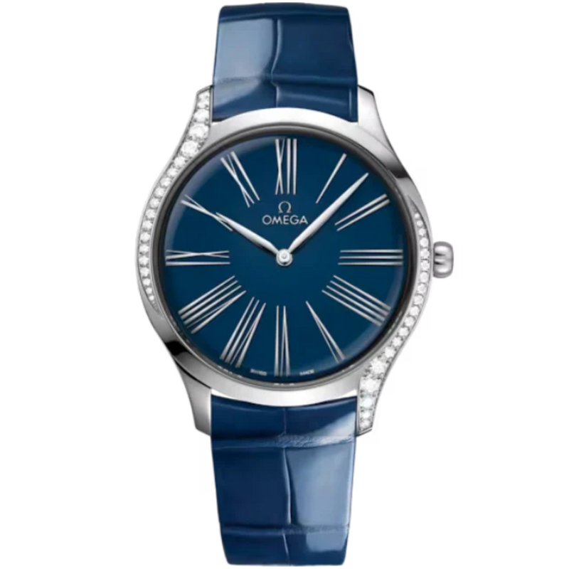 DE VILLE TRÉSOR 39 MM STAINLESS STEEL WITH BLUE DIAL - Omega
