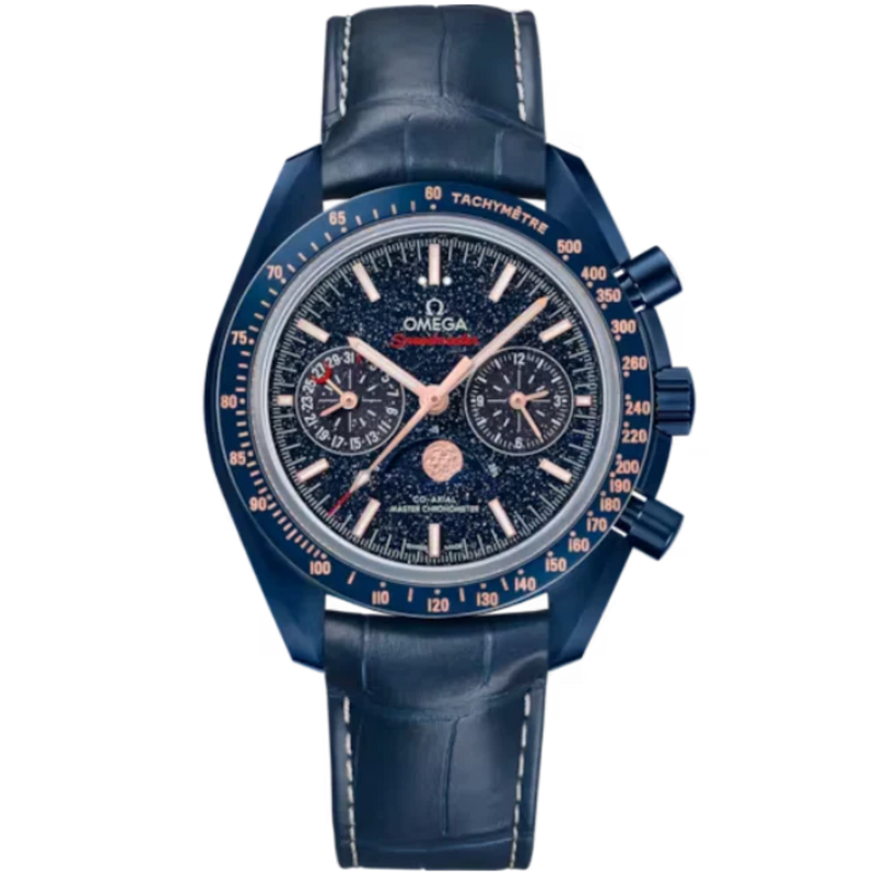 SPEEDMASTER MOONPHASE BLUE SIDE OF THE MOON 44 MM BLUE CERAMIC WITH BLUE DIAL - Omega