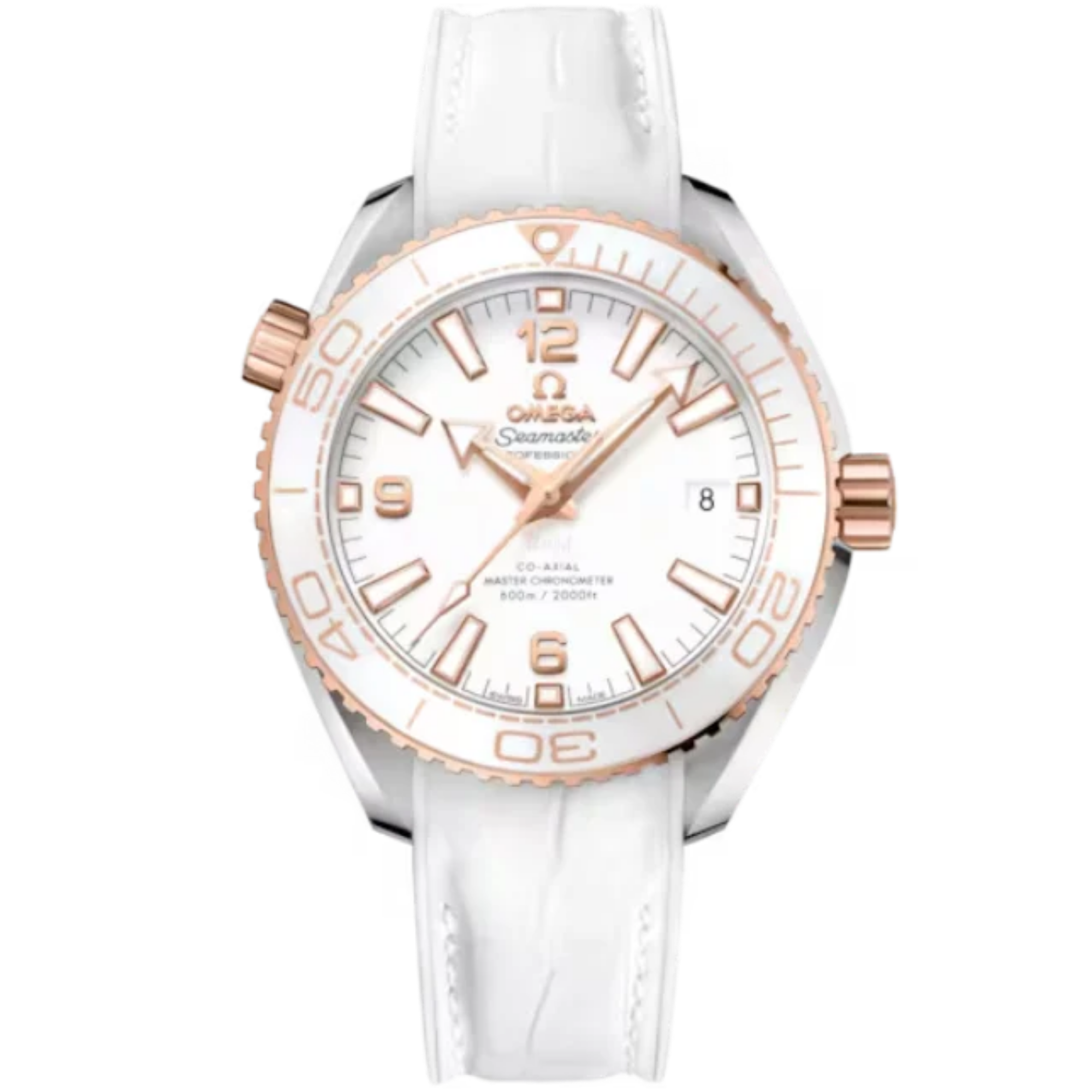 SEAMASTER PLANET OCEAN 600M 39 MM STAINLESS STEEL - SEDNA™ GOLD WITH WHITE DIAL - Omega