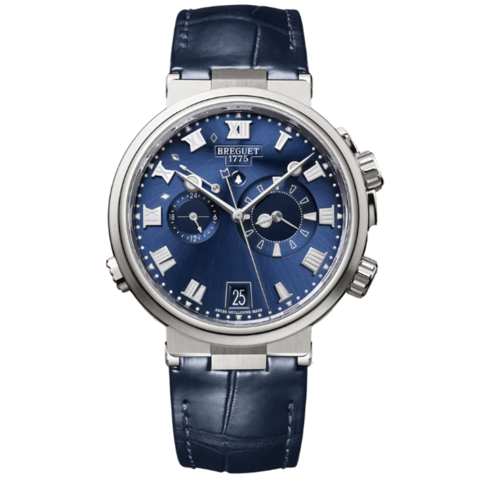 MARINE ALARME MUSICALE 5547 40 MM TITANIUM WITH SUNBURST BLUE DIAL - Breguet