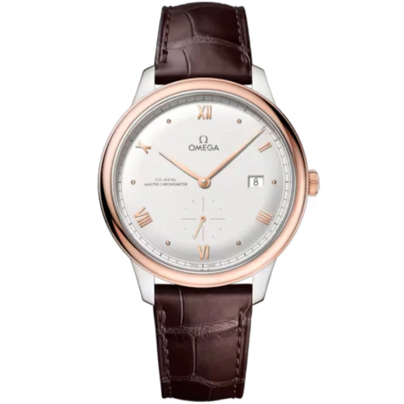 DE VILLE PRESTIGE 41 MM STAINLESS STEEL - SEDNA™ GOLD WITH SILVER DIAL - Omega