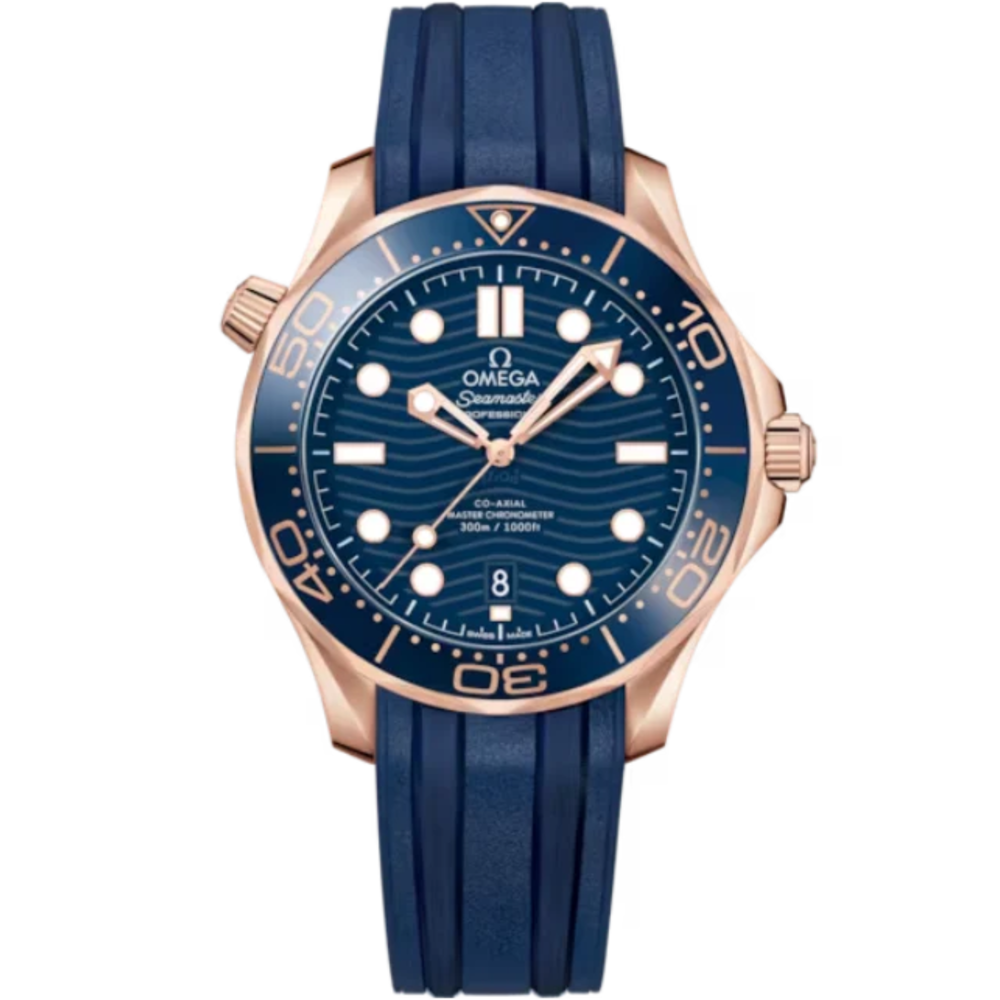 SEAMASTER DIVER 300M 42 MM STAINLESS STEEL - YELLOW GOLD WITH BLUE DIAL - Omega