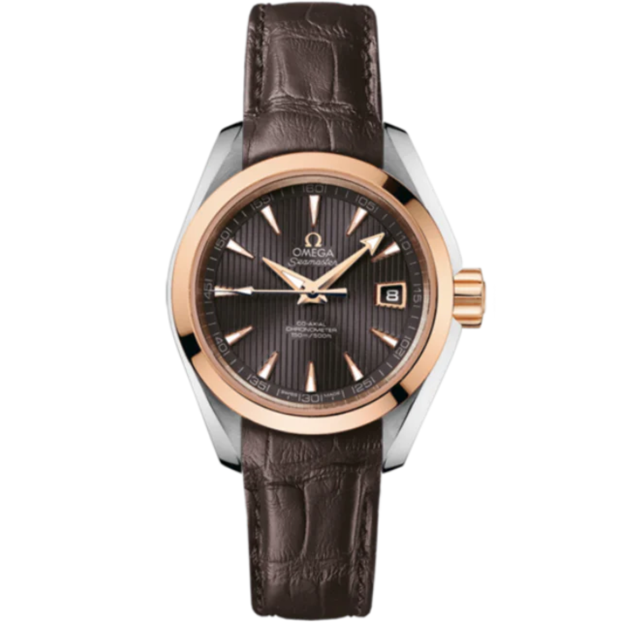 SEAMASTER AQUA TERRA 150M 30 MM STAINLESS STEEL - RED GOLD WITH GREY DIAL - Omega