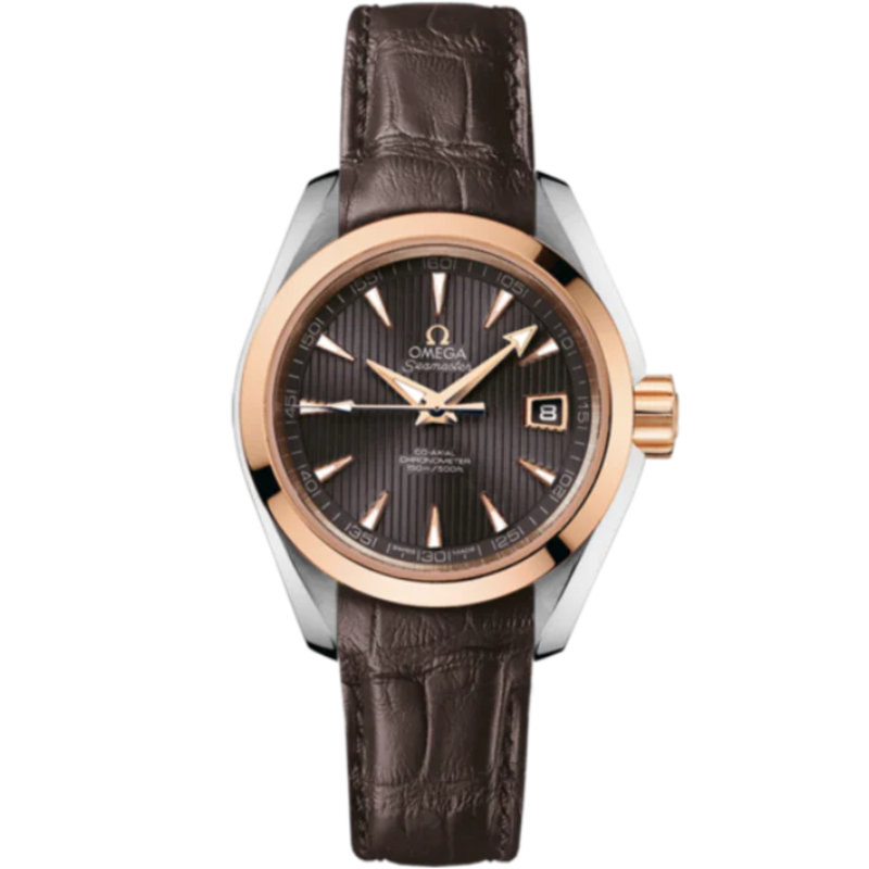 SEAMASTER AQUA TERRA 150M 30 MM STAINLESS STEEL - RED GOLD WITH GREY DIAL - Omega