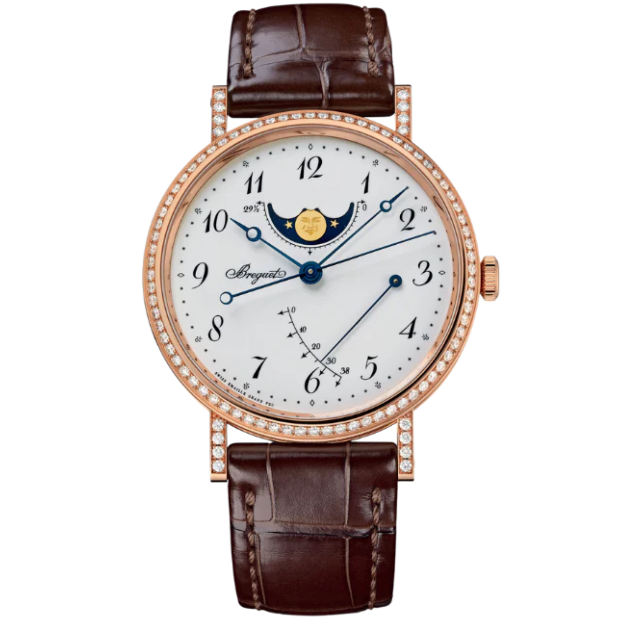 CLASSIQUE 8788 36 MM 18K ROSE GOLD WITH WHITE "GRAND FEU" ENAMEL DIAL - Breguet