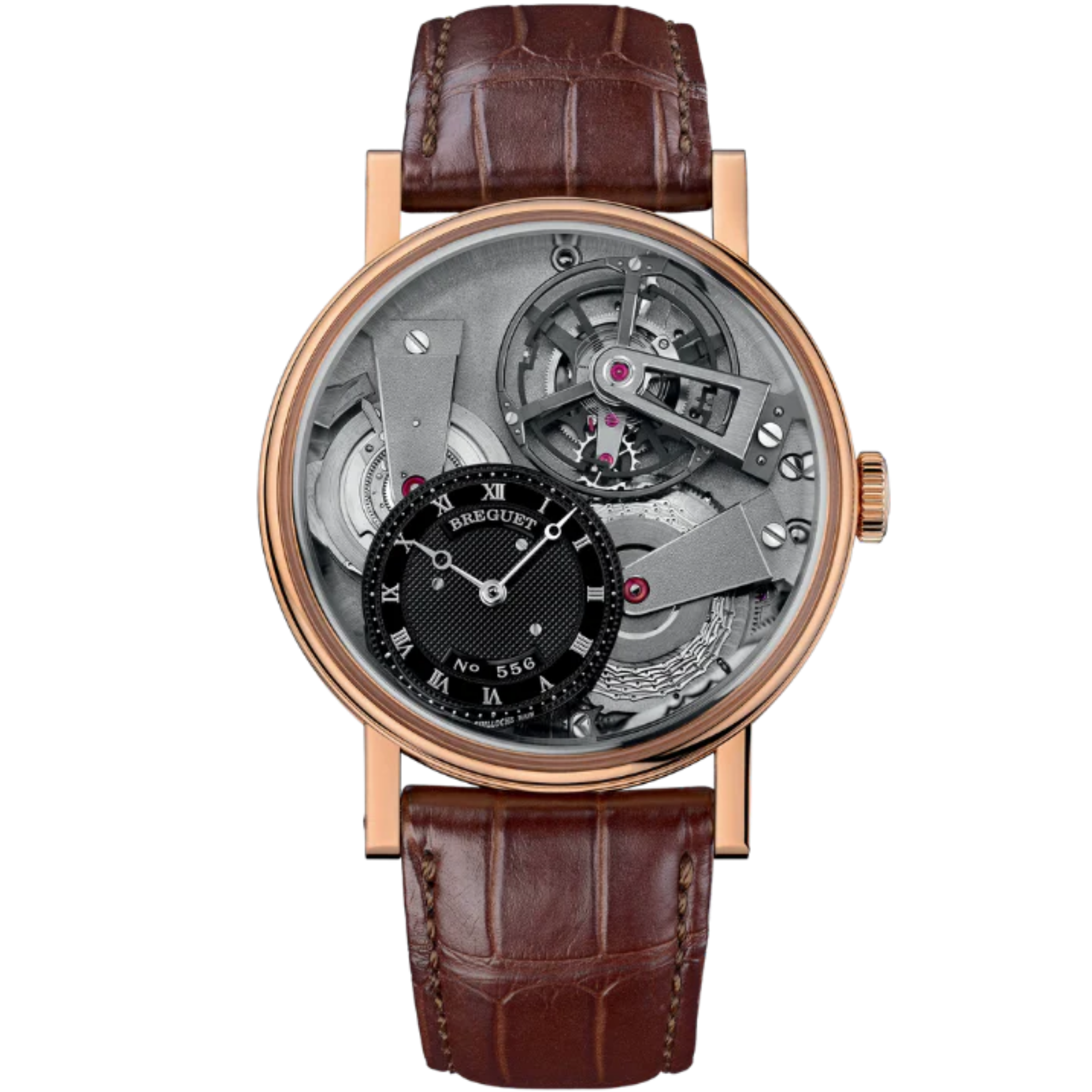 TRADITION 7047 41 MM 18K ROSE GOLD WITH BLACK DIAL - Breguet