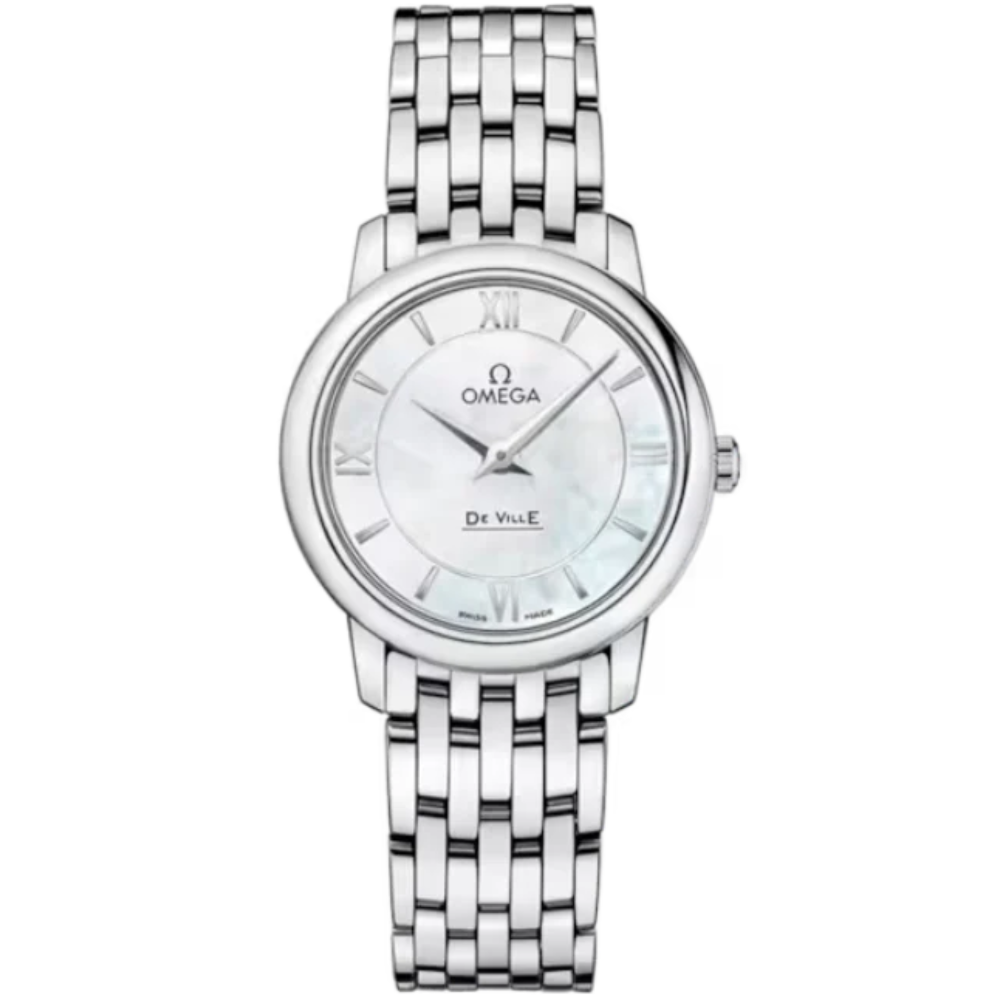 DE VILLE PRESTIGE 27 MM STAINLESS STEEL WITH MOTHER OF PEARL DIAL - Omega