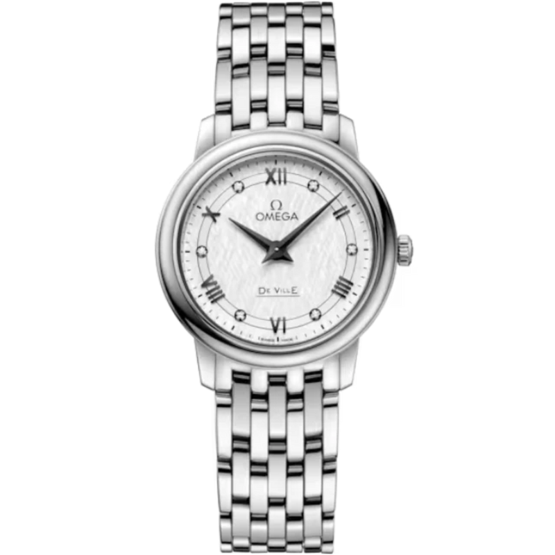 DE VILLE PRESTIGE 27 MM STAINLESS STEEL WITH SILVER DIAL - Omega