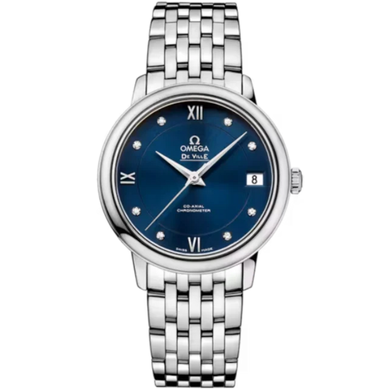 DE VILLE PRESTIGE 33 MM STAINLESS STEEL WITH BLUE DIAL - Omega