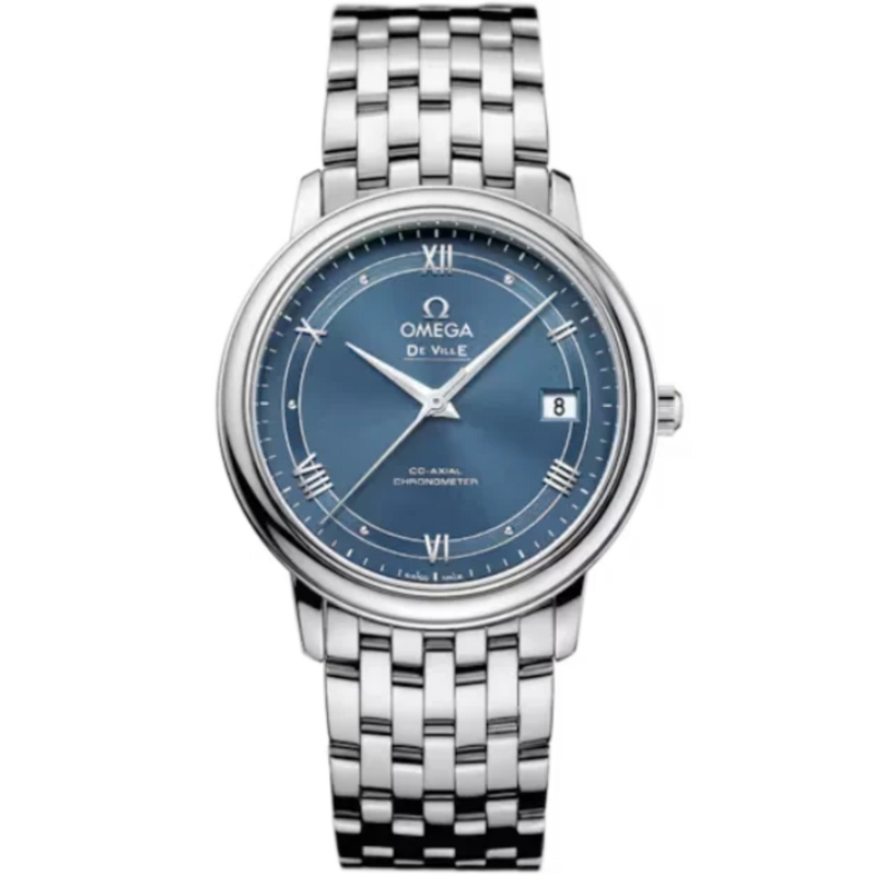 DE VILLE PRESTIGE 37 MM STAINLESS STEEL WITH BLUE DIAL - Omega
